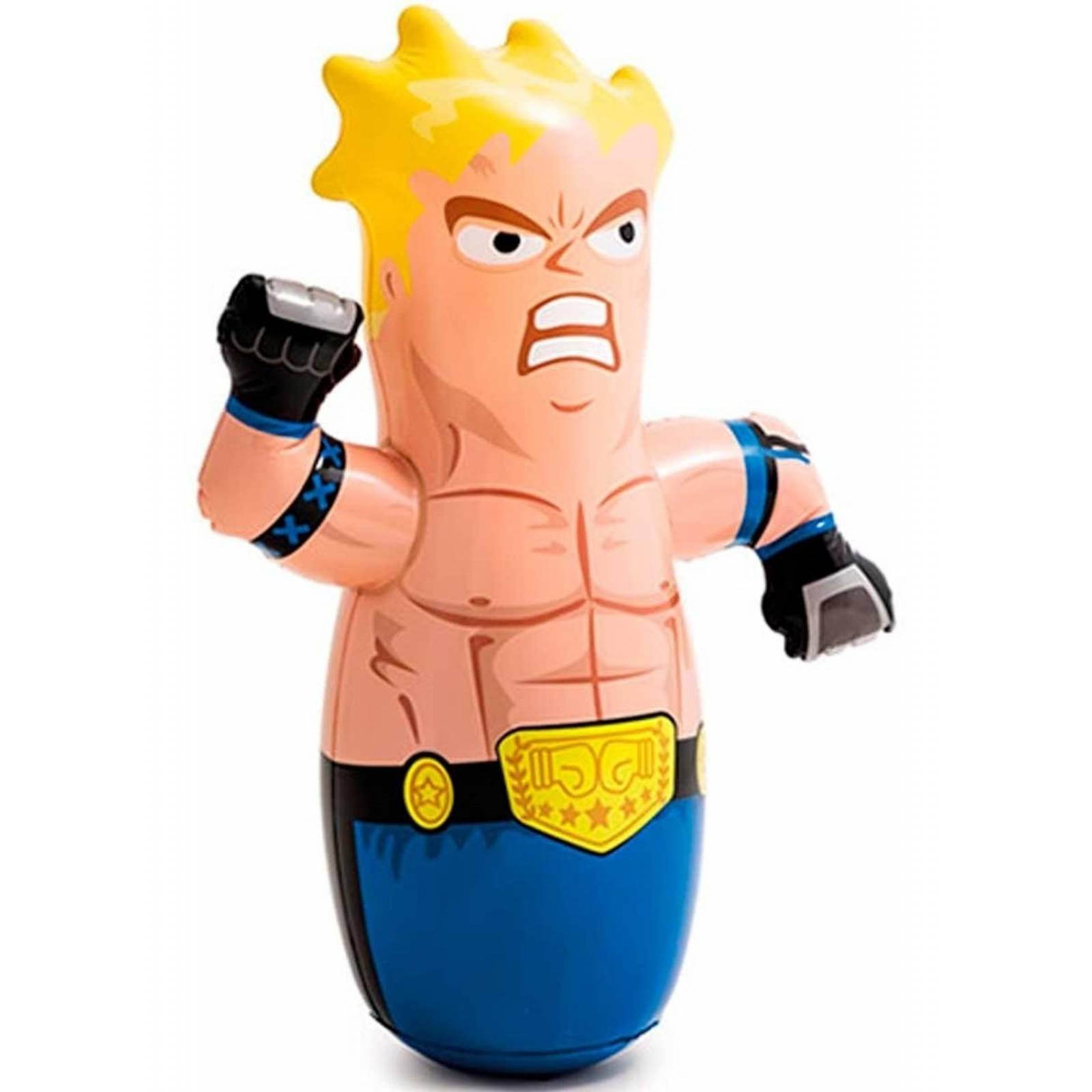Muñeco Inflable Punching Bag Boxeador 91 X 51cm Intex Multicolor Luchador