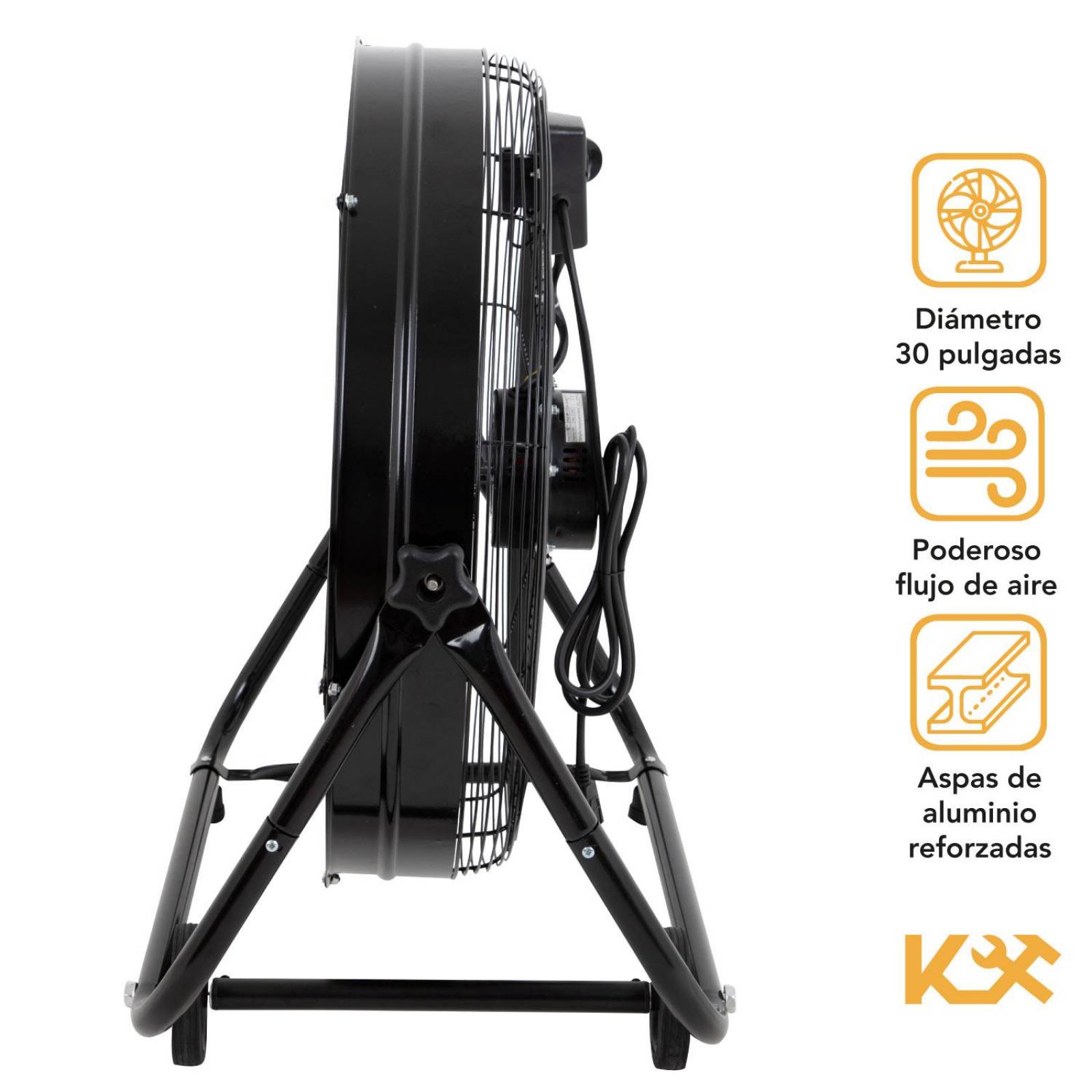Ventilador De Piso Industrial 30 Pulgadas Aluminio Kingsman 