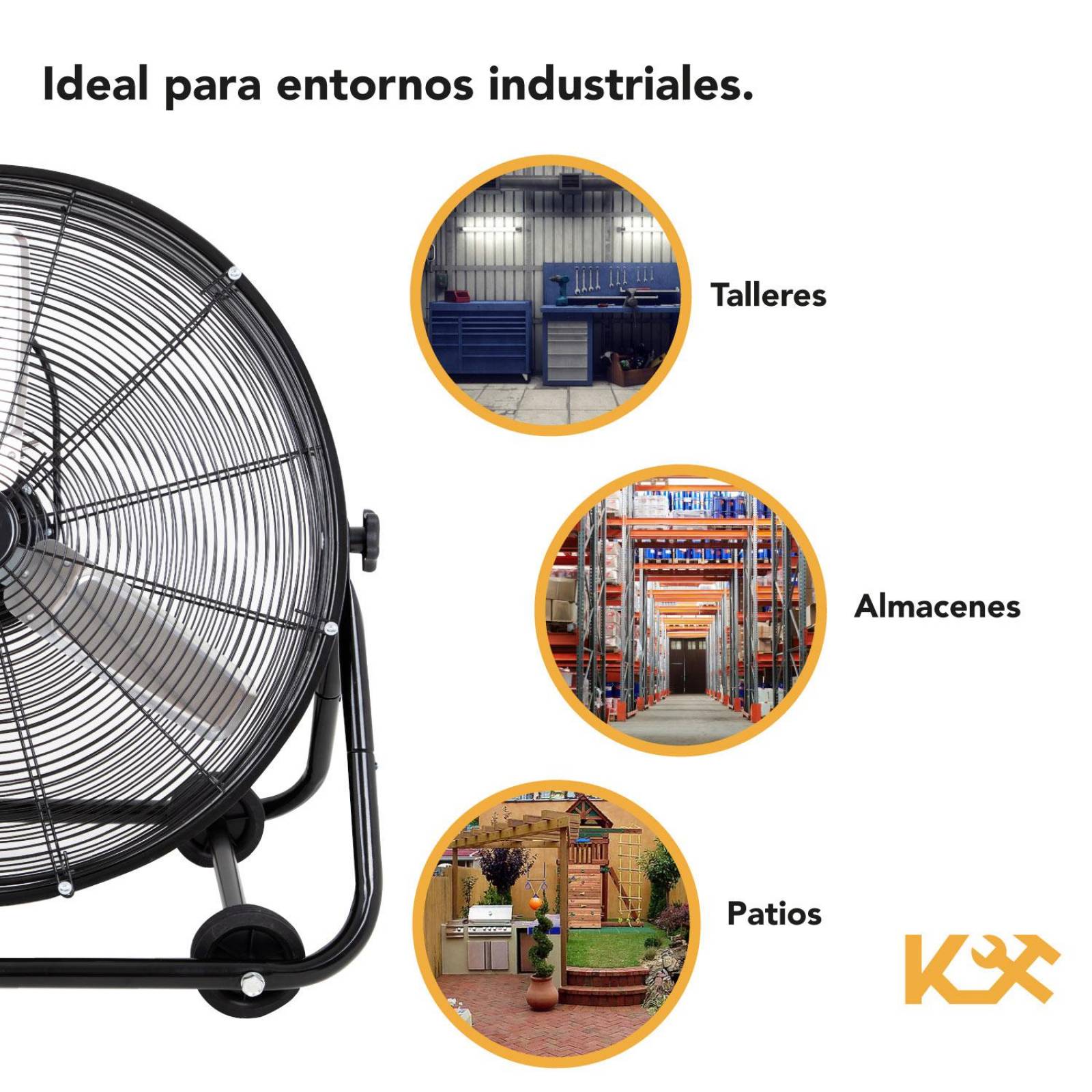 Ventilador De Piso Industrial 30 Pulgadas Aluminio Kingsman 