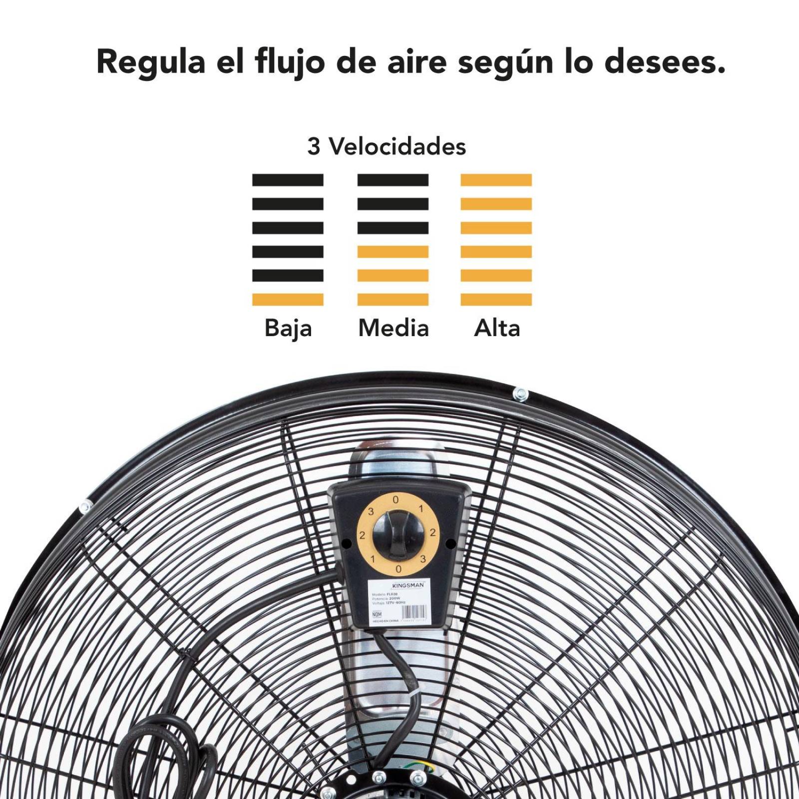 Ventilador De Piso Industrial 30 Pulgadas Aluminio Kingsman 