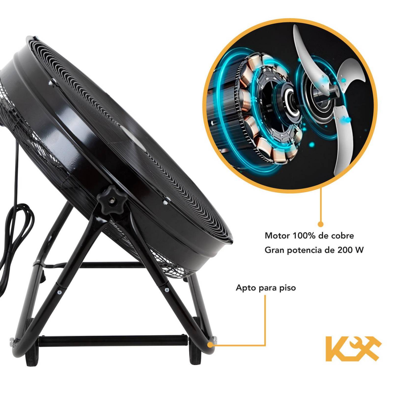 Ventilador De Piso Industrial 30 Pulgadas Aluminio Kingsman 