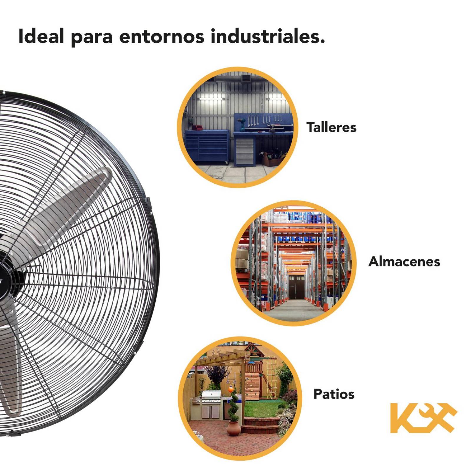 Ventilador Pedestal Industrial 26 Pulgadas De Pie Kingsman 