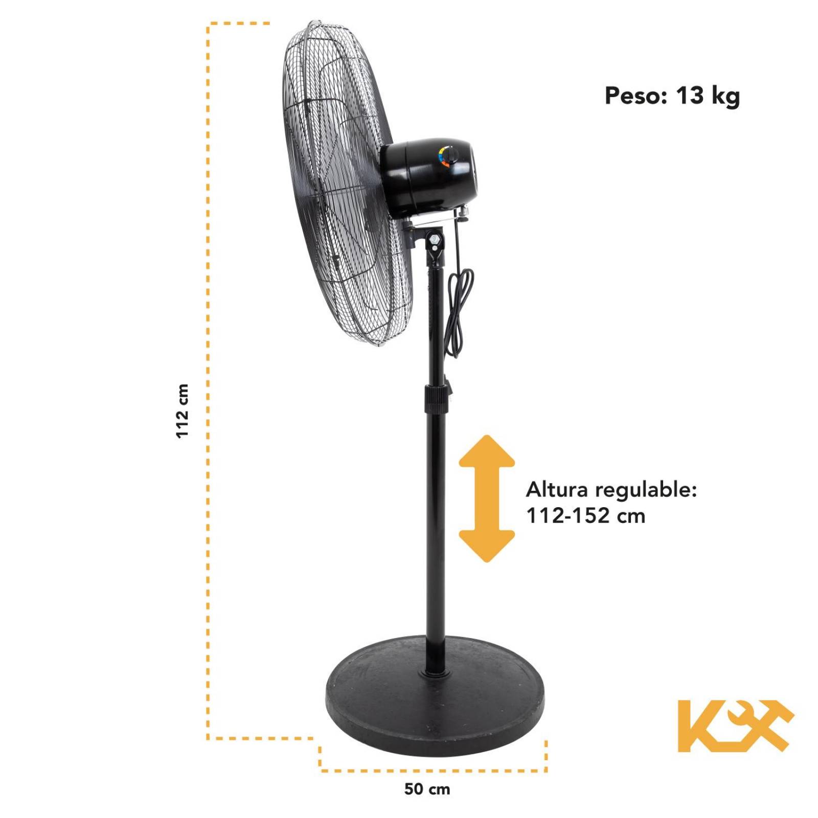 Ventilador Pedestal Industrial 26 Pulgadas De Pie Kingsman 