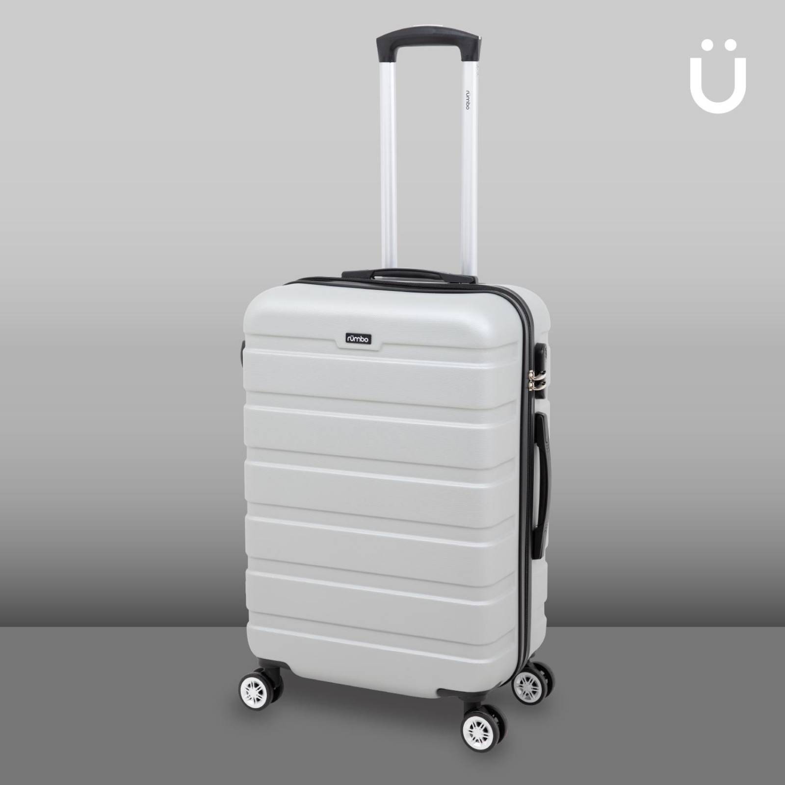 Juego 4 Maletas De Viaje Rigidas Ruedas 360 Bolsas De Viaje Gris