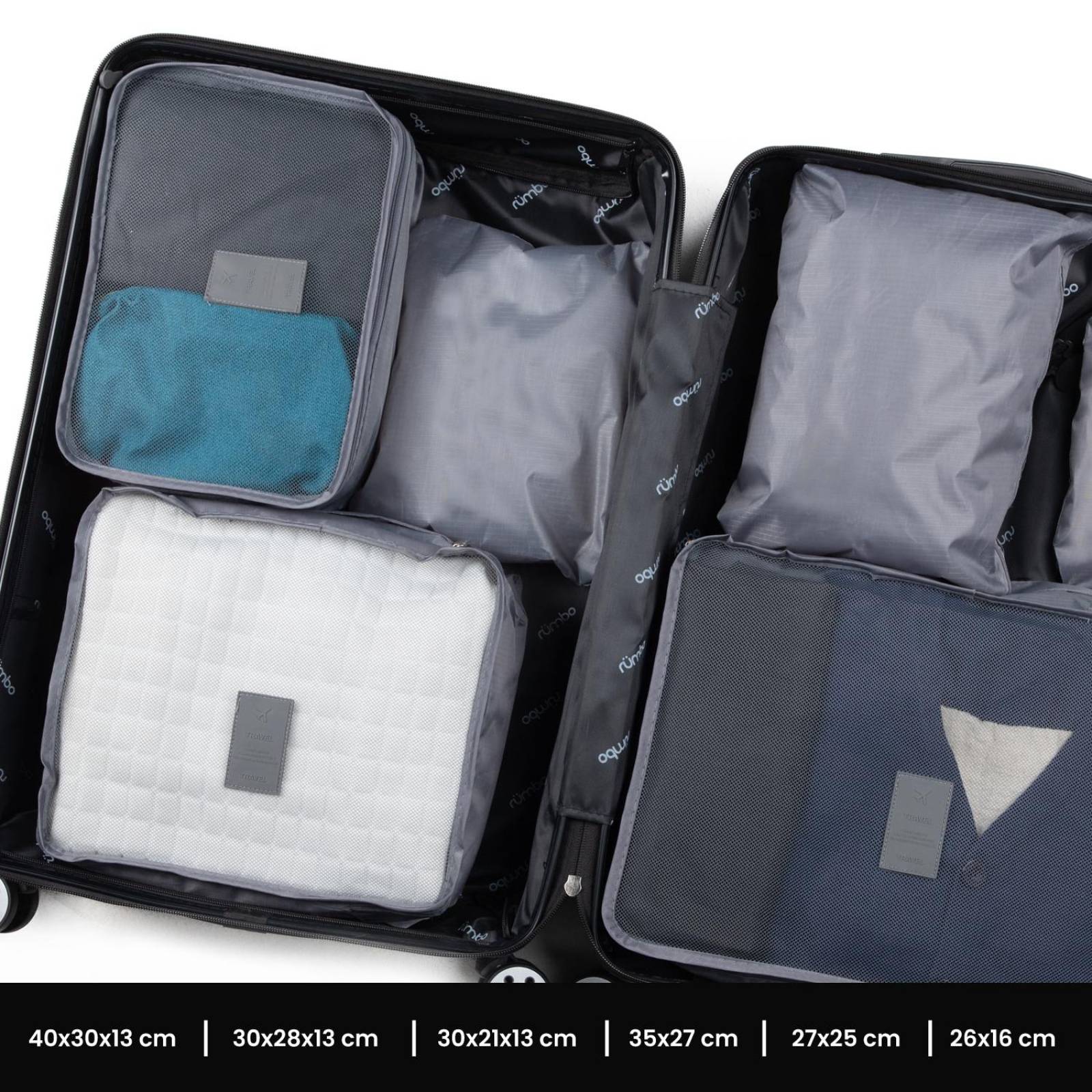 Juego 4 Maletas De Viaje Rigidas Ruedas 360 Bolsas De Viaje Gris