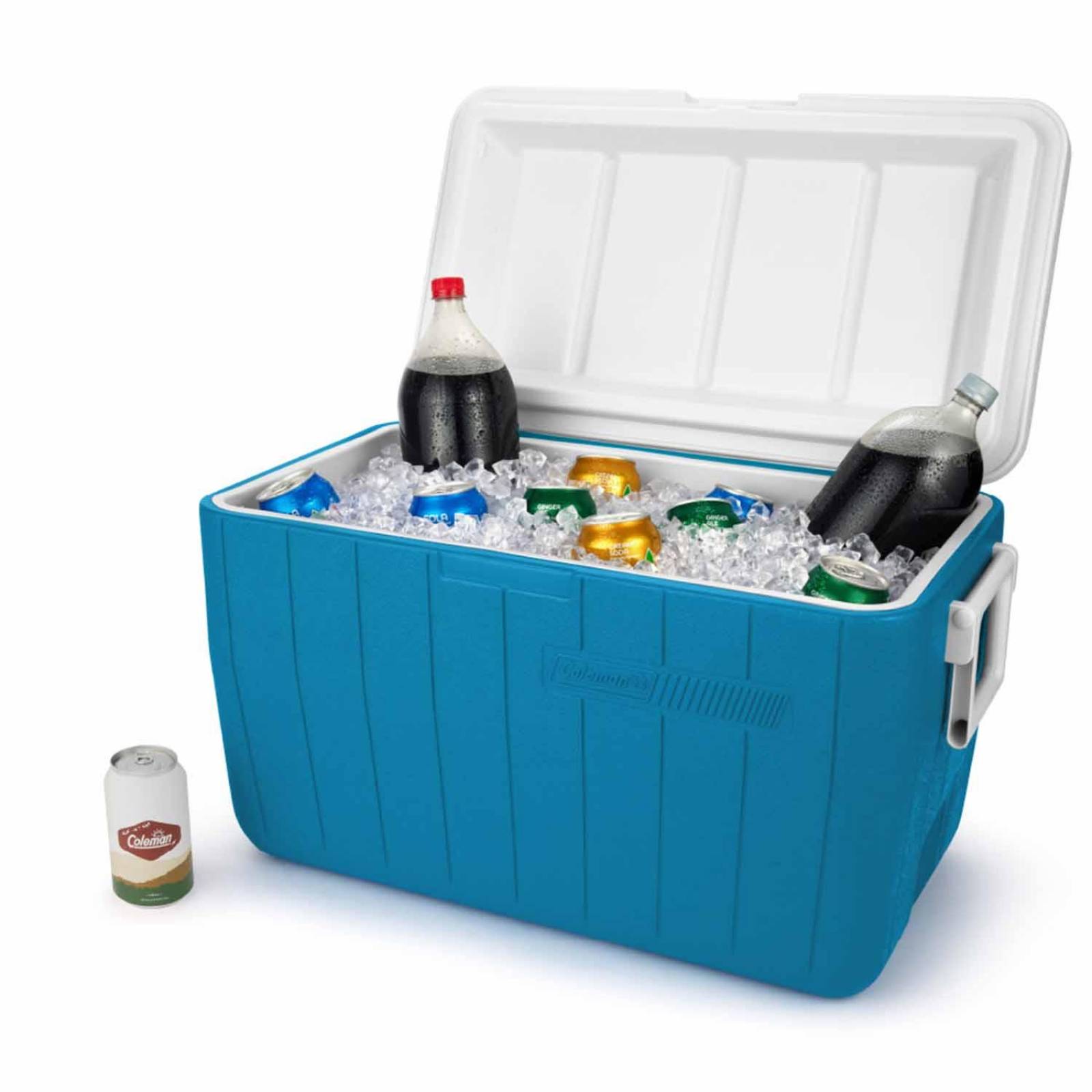 Hielera 48 Qt Azul Con Asas Tapa Enfriador 2 Piezas Coleman 
