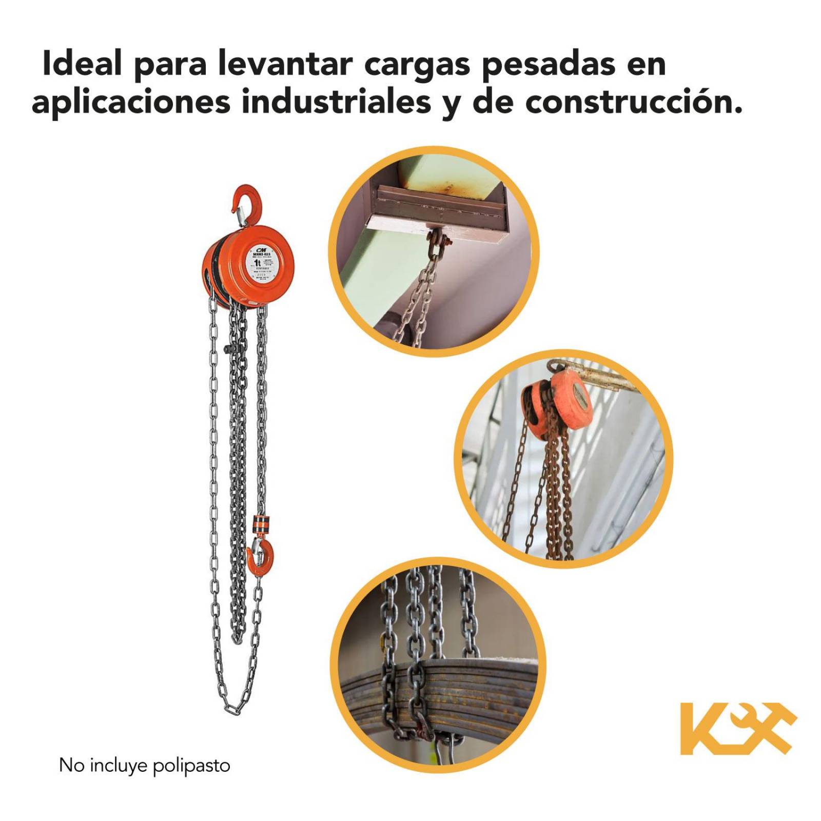 Cadena Por Metro De Acero Para Polipasto De 2 Toneladas