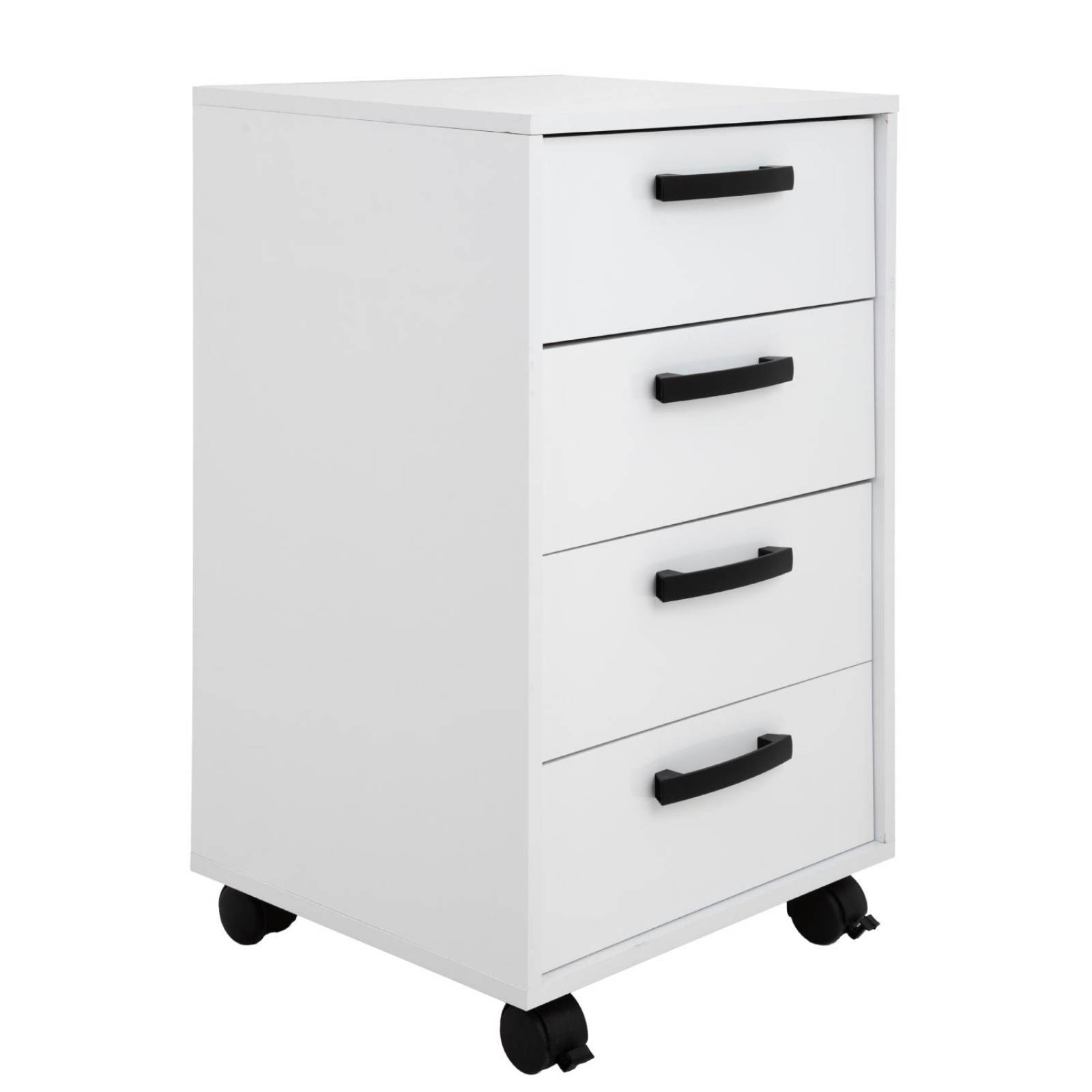 Cajonera Blanca De Madera Cómoda De 4 Cajones Buro Recámara 