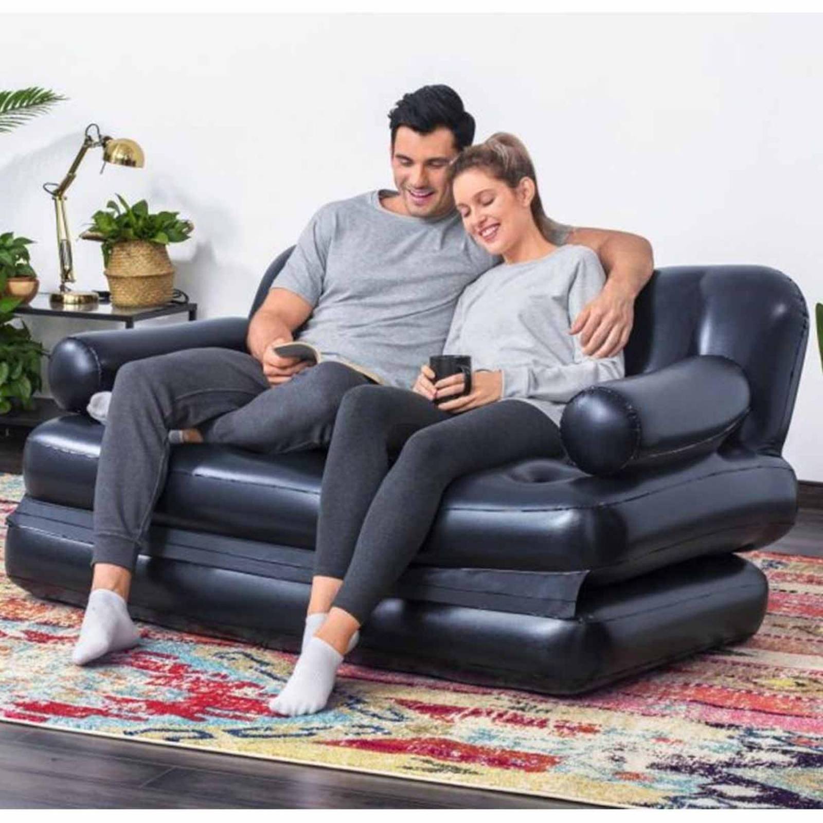 Sofa Cama Inflable 5en1 Bestway Sillon Elegante + Bomba 