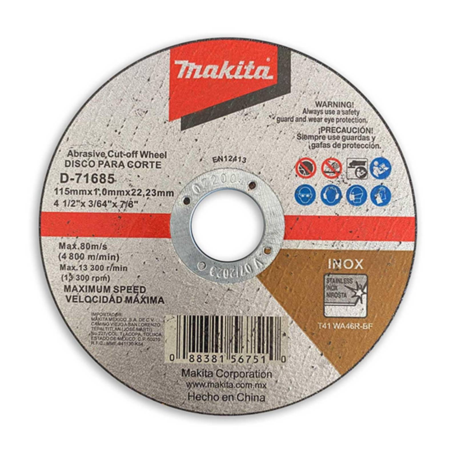 Set Discos Para Esmeril Corte Desbaste Pulido 4 Pzas Makita 