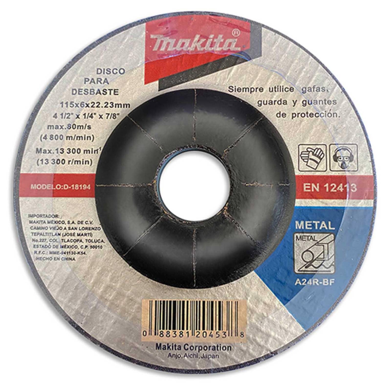 Set Discos Para Esmeril Corte Desbaste Pulido 4 Pzas Makita 