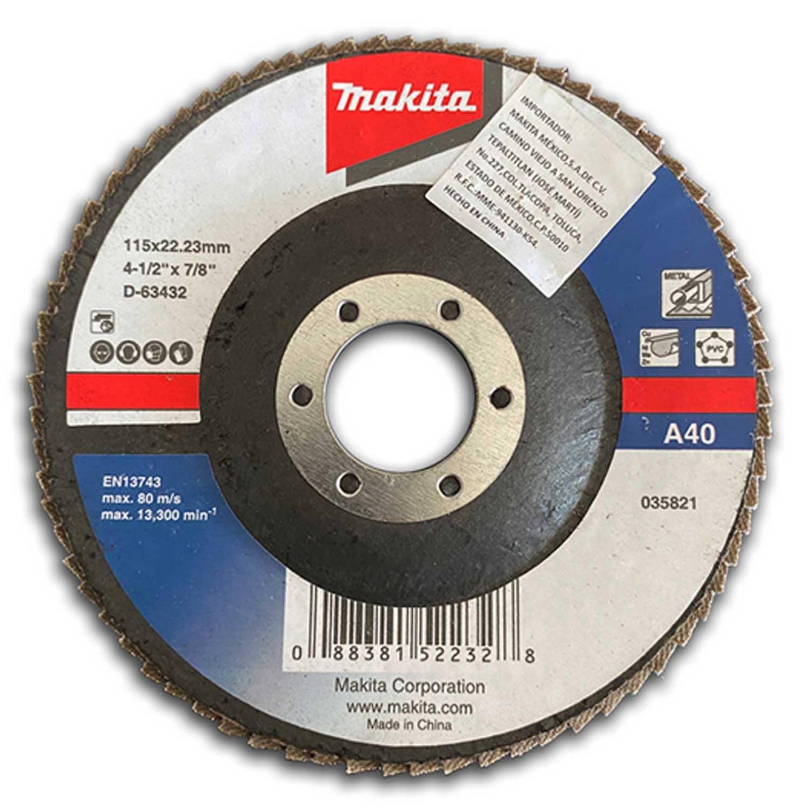 Set Discos Para Esmeril Corte Desbaste Pulido 4 Pzas Makita 