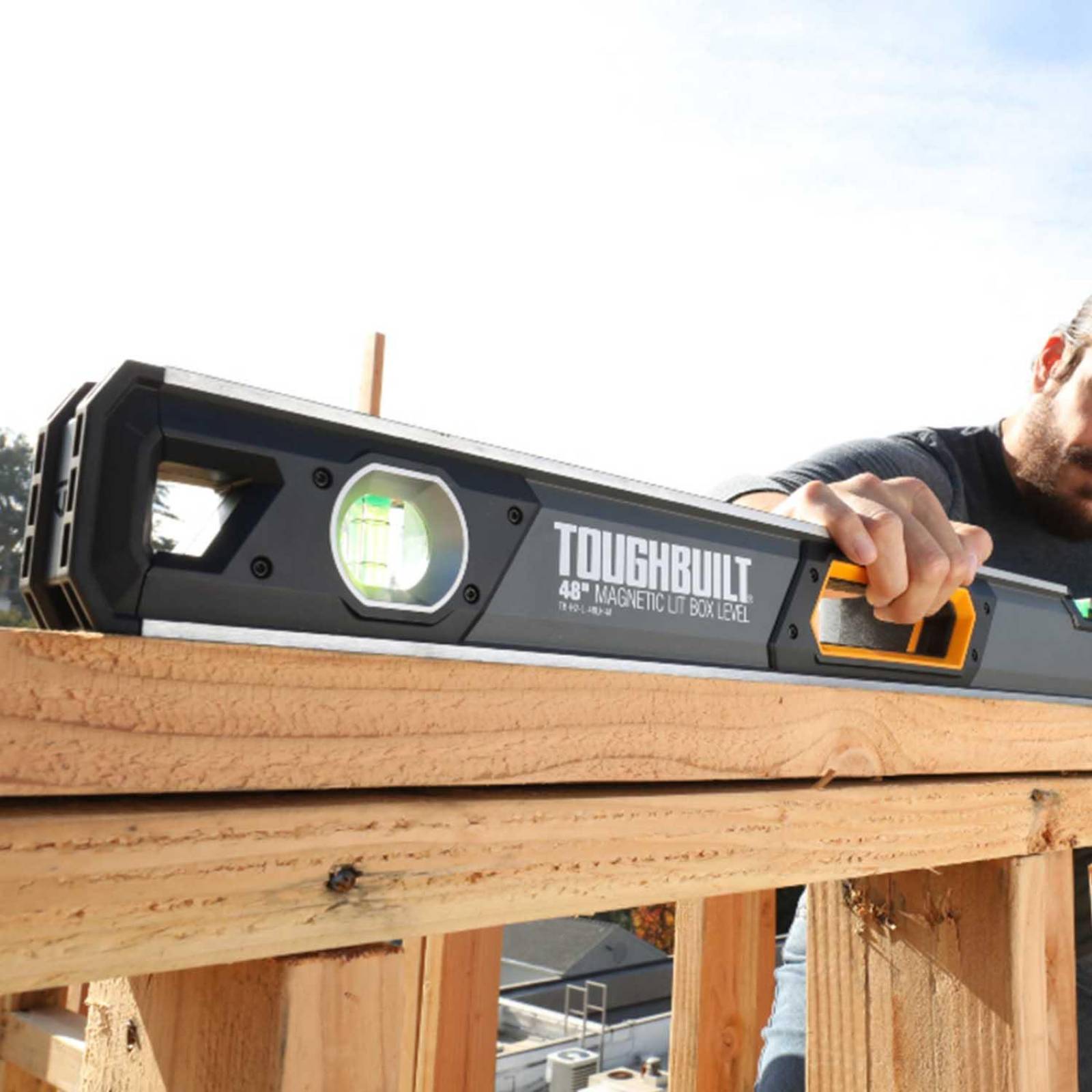 Nivel De Caja Magnetico Profesional Con Luz 122cm Toughbuilt 