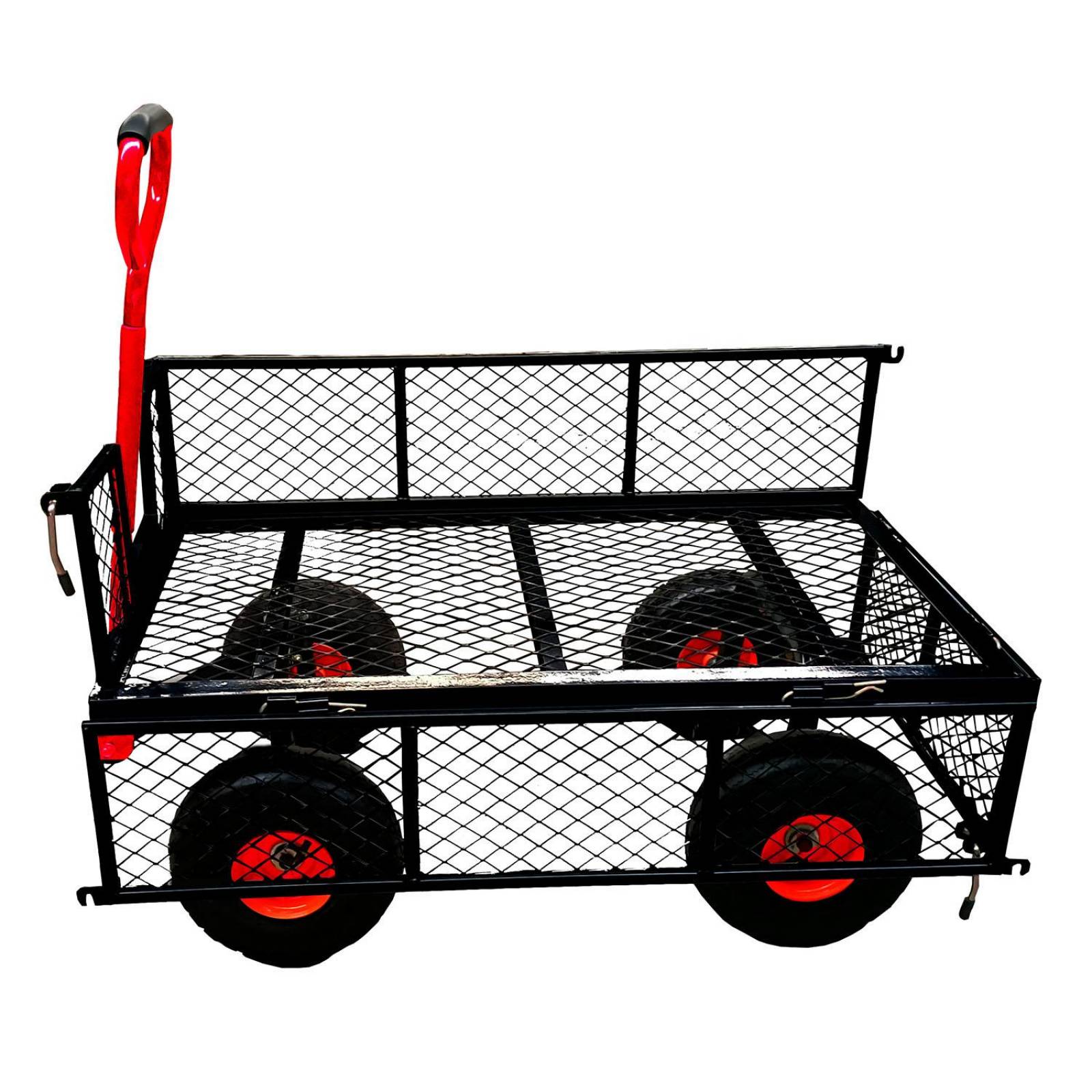 Carro De Carga Con Reja Plataforma Montacarga 300kg Peldaños 