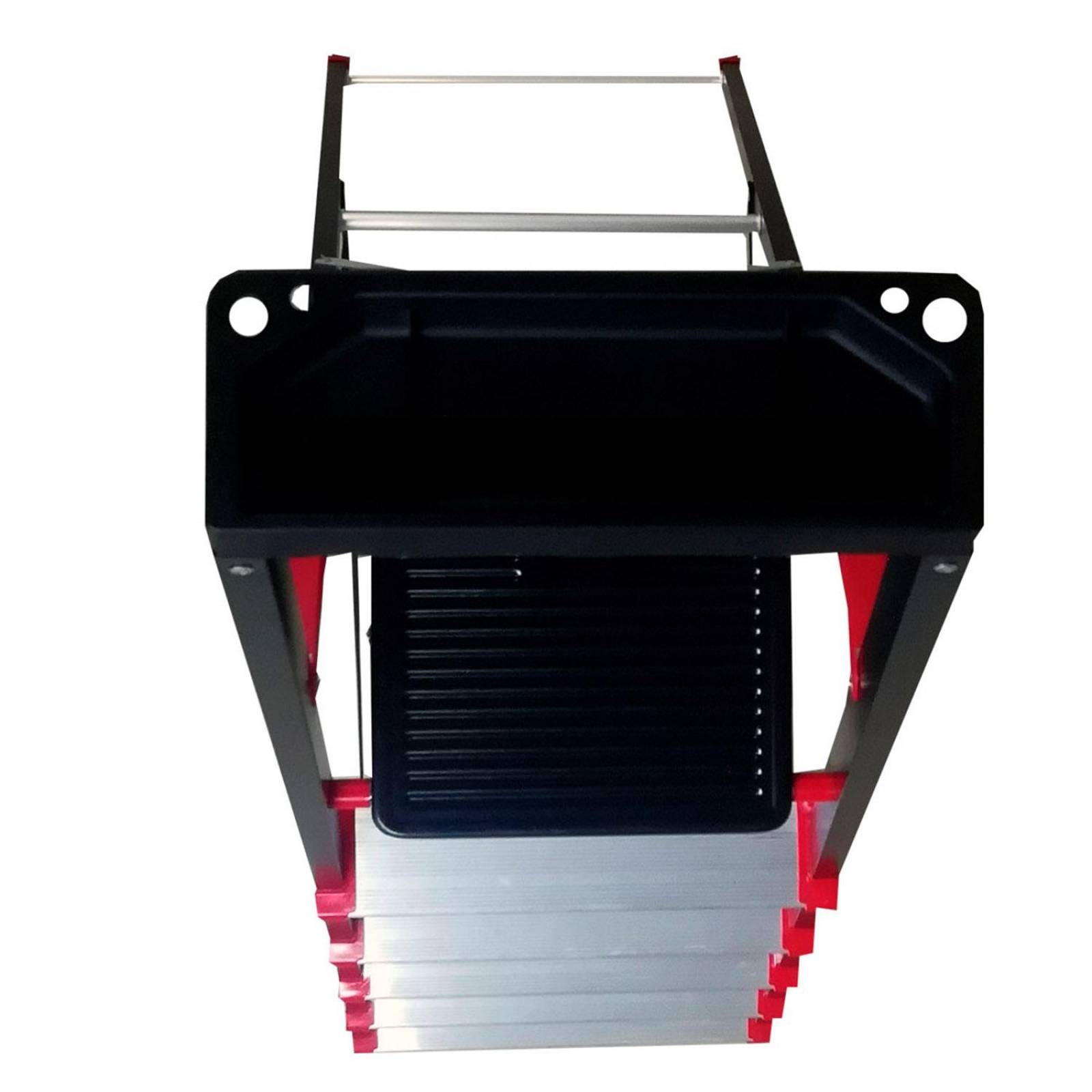 Escalera Tijera Aluminio 6 Escalones Cuerpo Acero Peldaños 