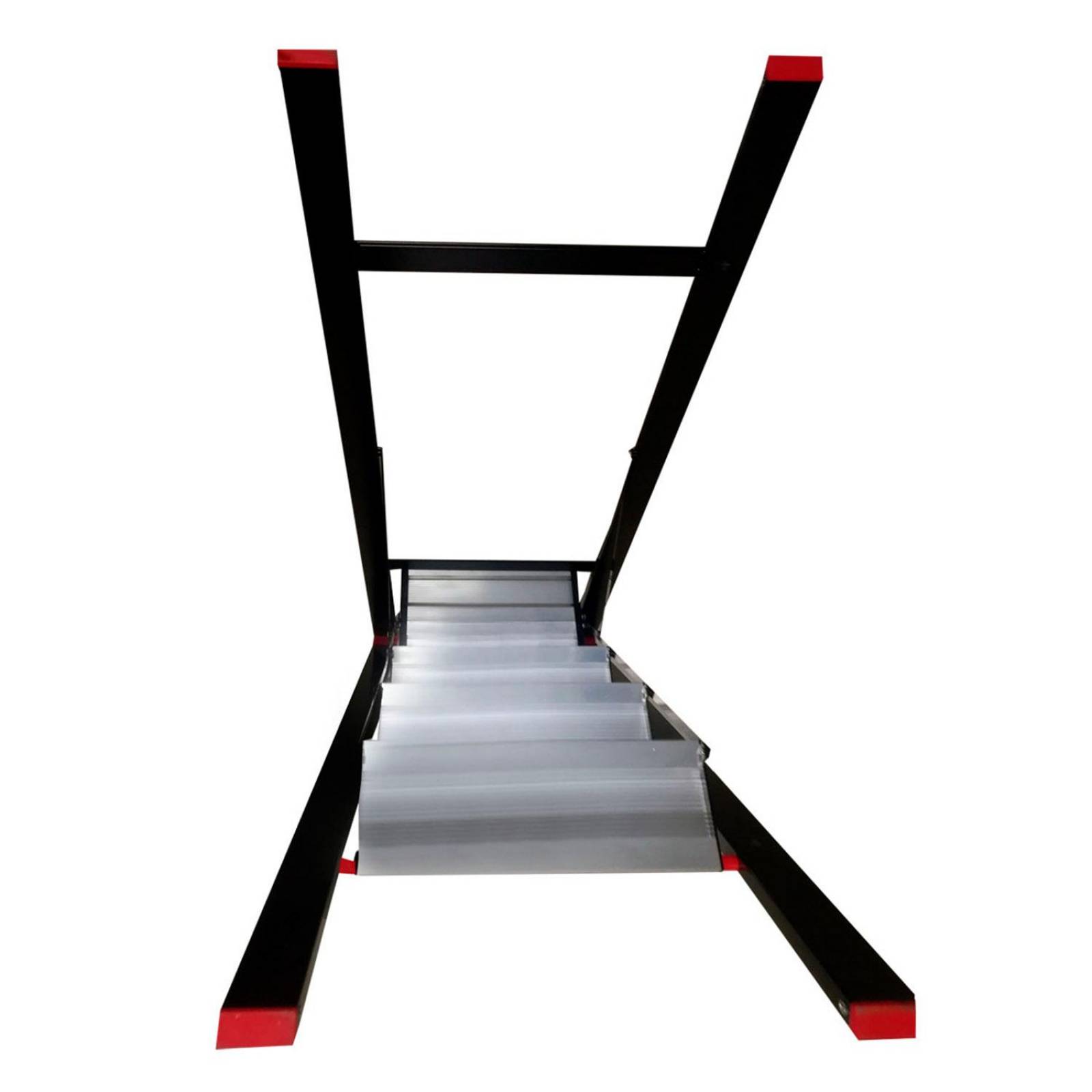 Escalera Tijera Aluminio Cuerpo Acero 4 Escalones Peldaños 