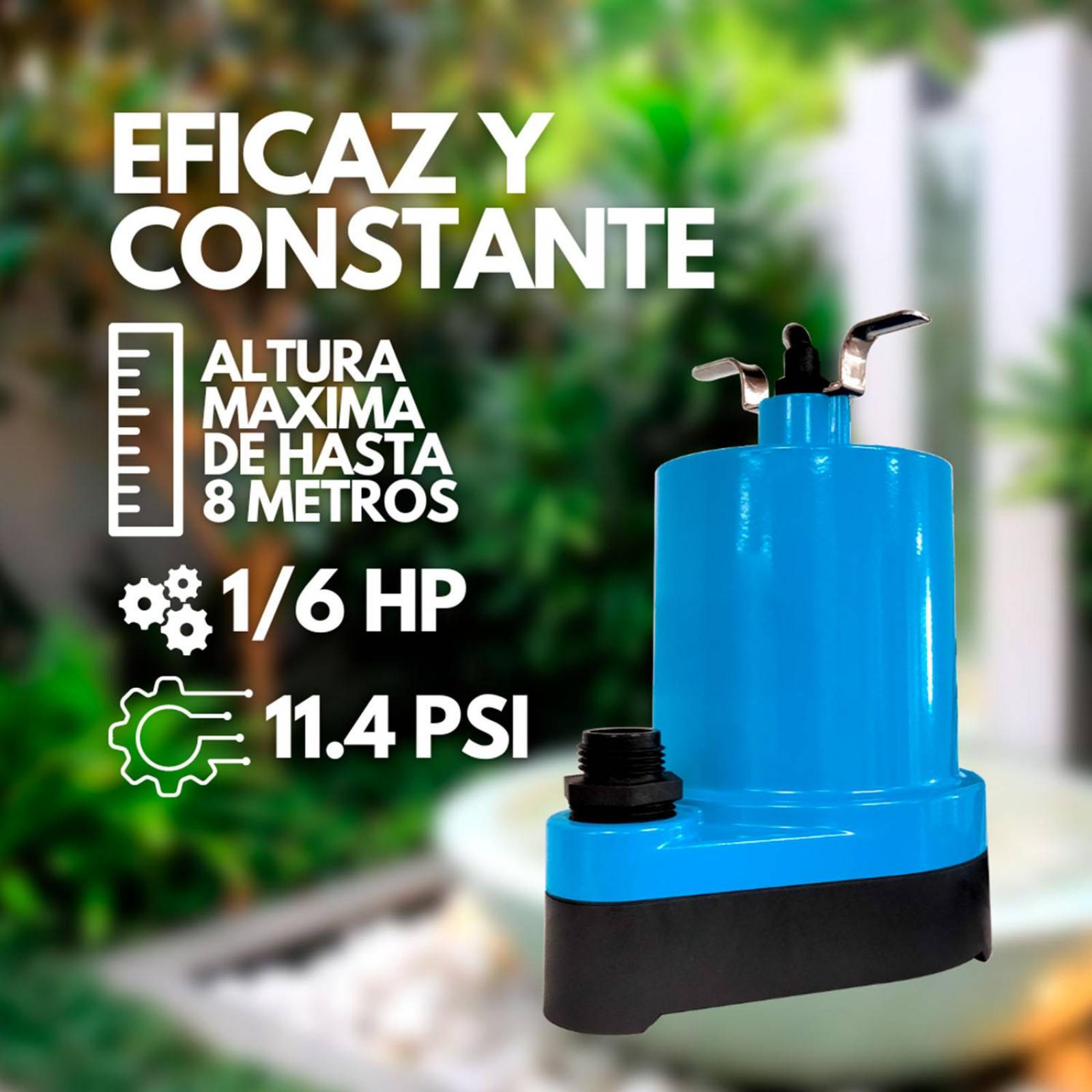 Bomba Sumergible Igoto Para Fuente 1/6 Hp 6 Metros 124w 