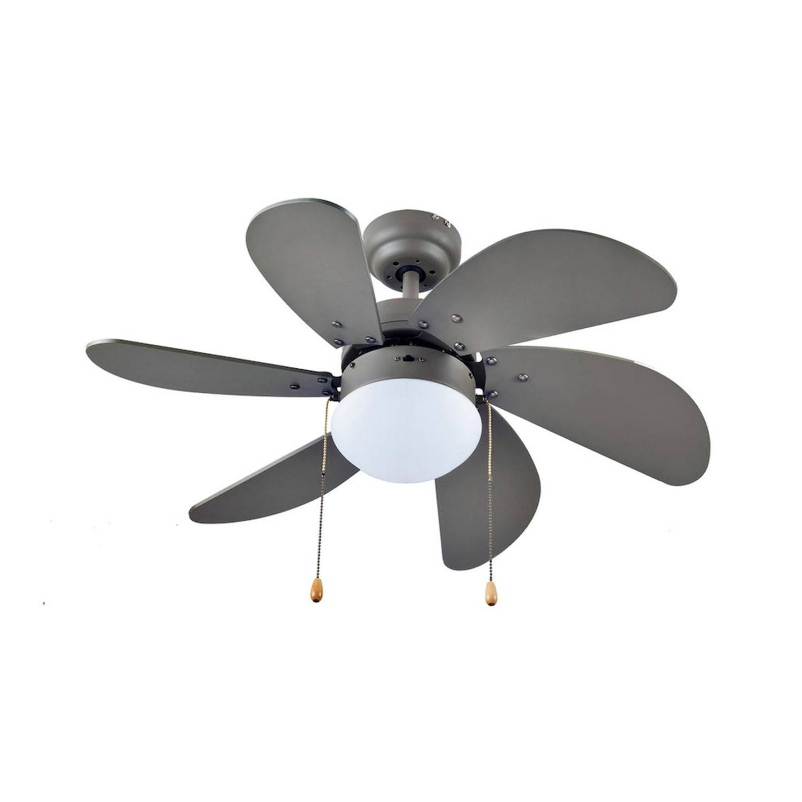 Ventilador De Techo Luz 6 Aspas Con Cadena 60W Ventum 76 Cm 