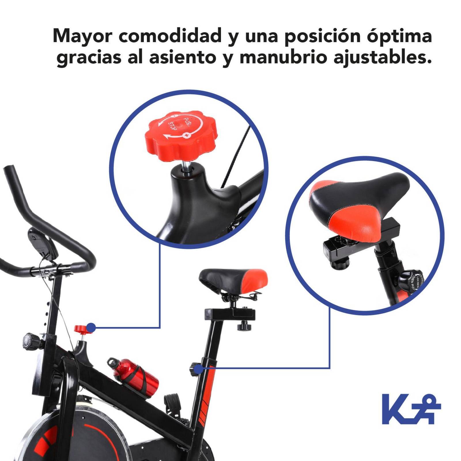 Bicicleta Fija 8 Kg Spinning Cardio Fitness Kingsports 