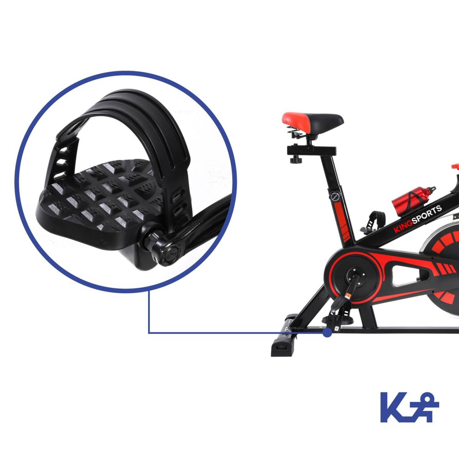 Bicicleta Fija 8 Kg Spinning Cardio Fitness Kingsports 