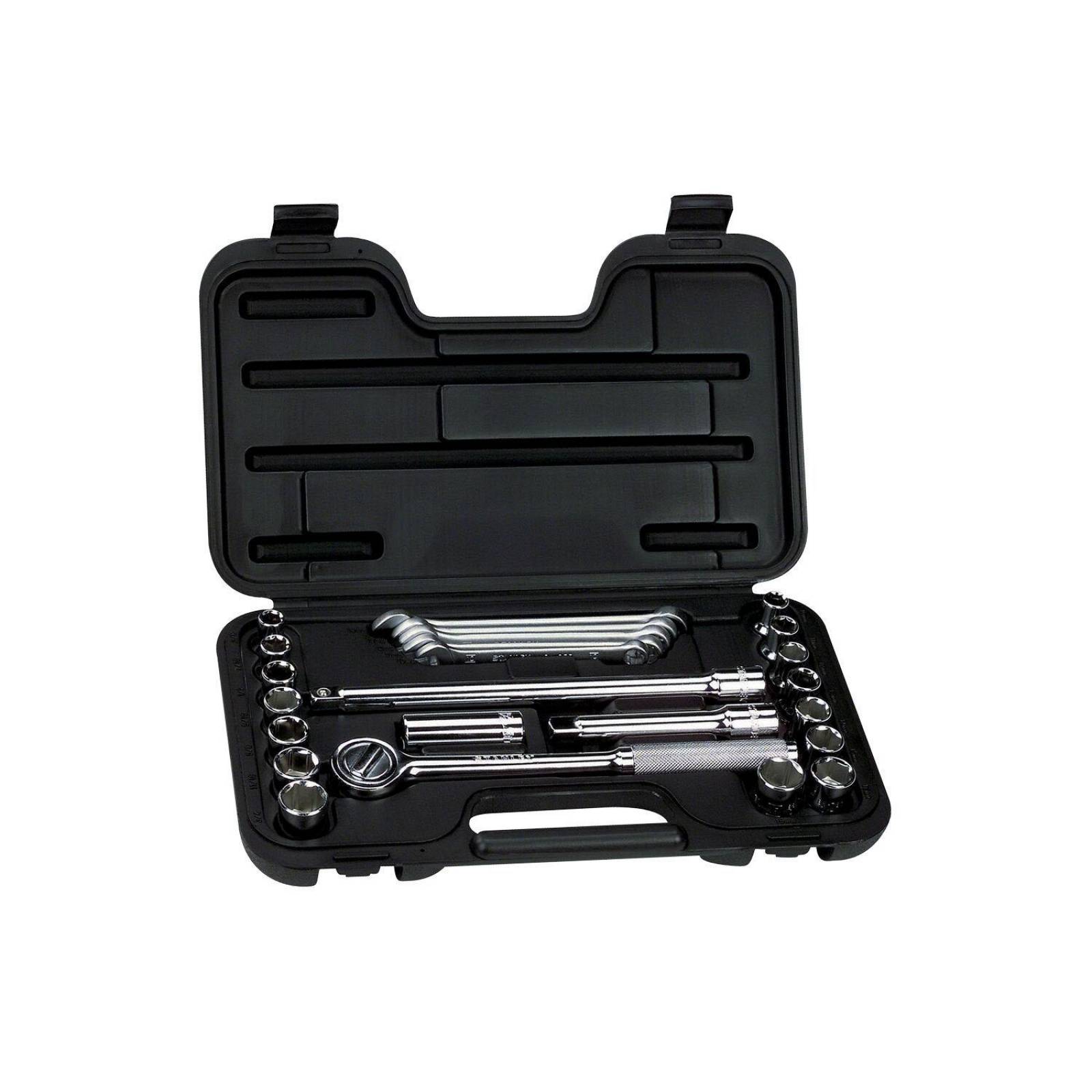 Juego Llaves Métricas Y Dados Sae 1/2 In 25 Piezas Stanley 