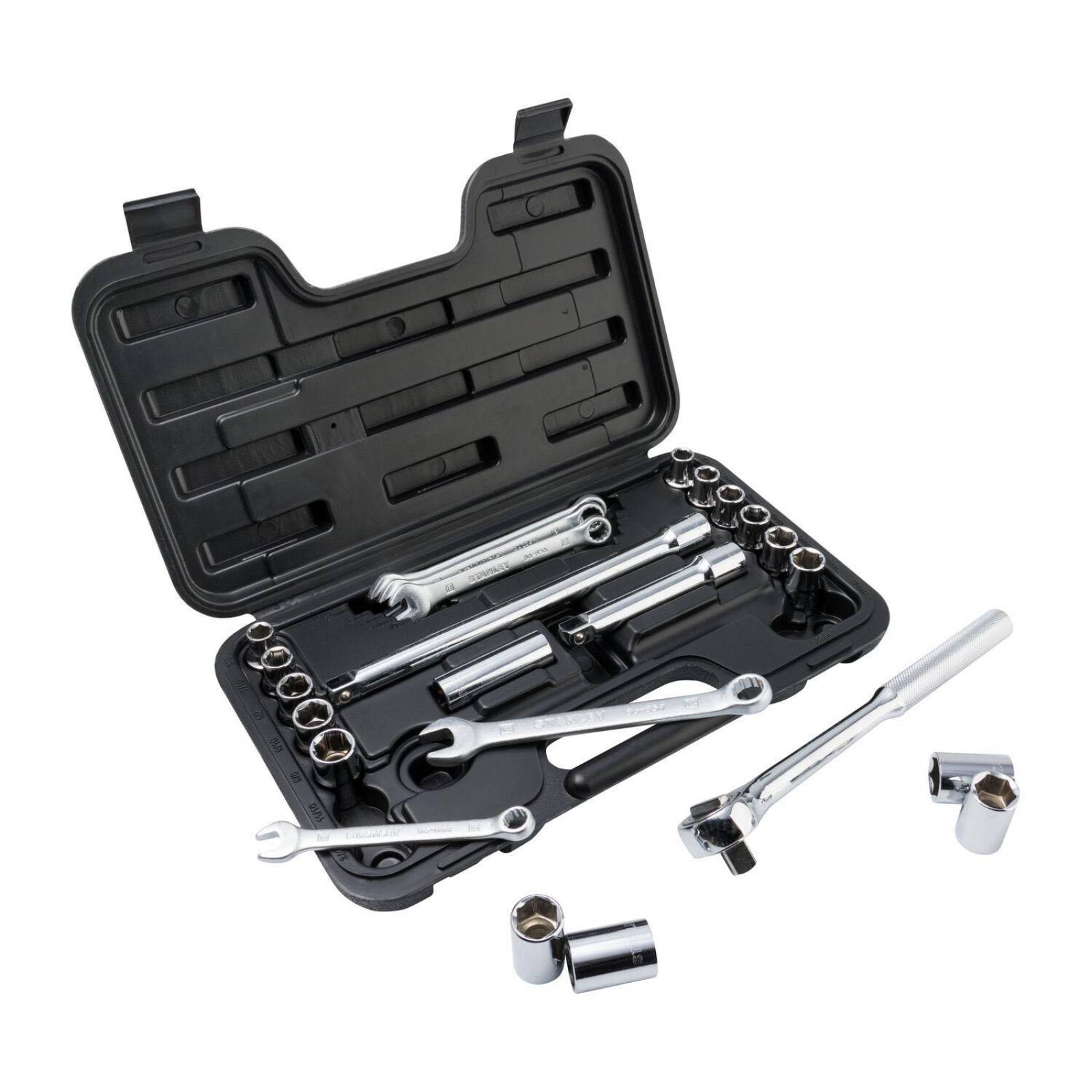 Juego Llaves Métricas Y Dados Sae 1/2 In 25 Piezas Stanley 