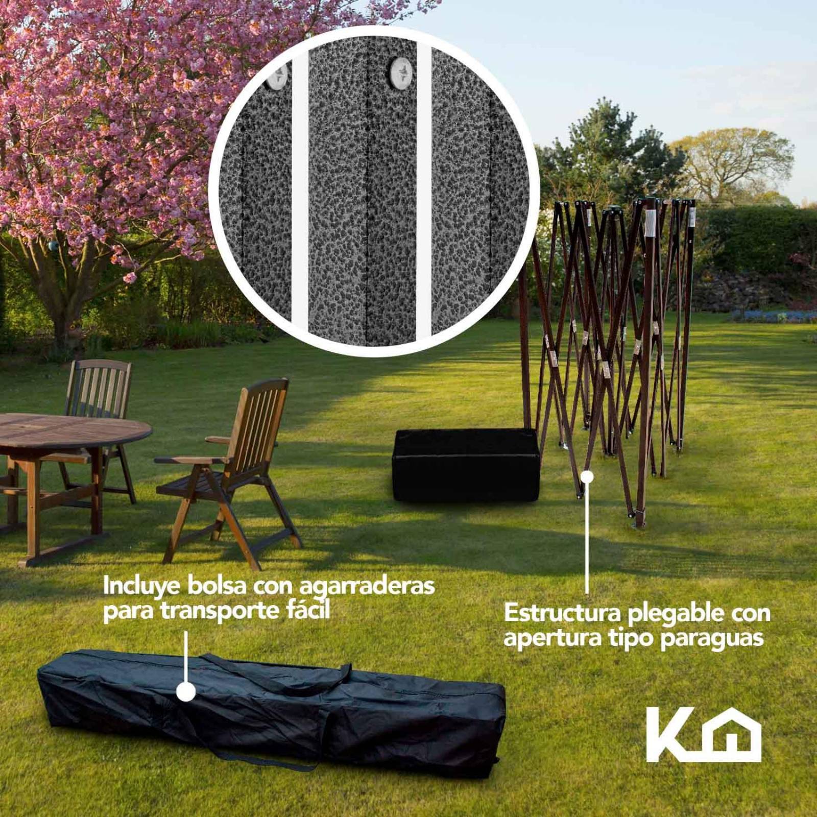 Toldo Carpa Impermeable Plegable de Acero 3x4.5 m Negro con Bolsa KingsHouse 