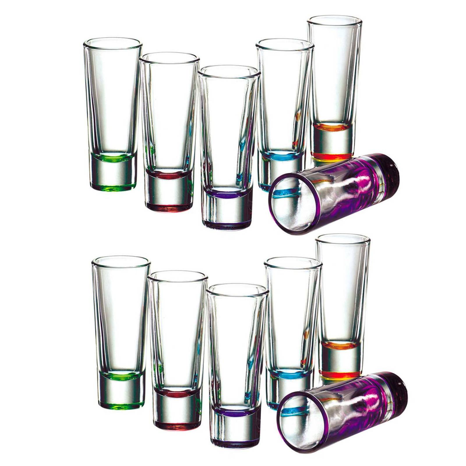 Vasos Caballitos Tequileros Shot Tequila 12 Piezas Colores 