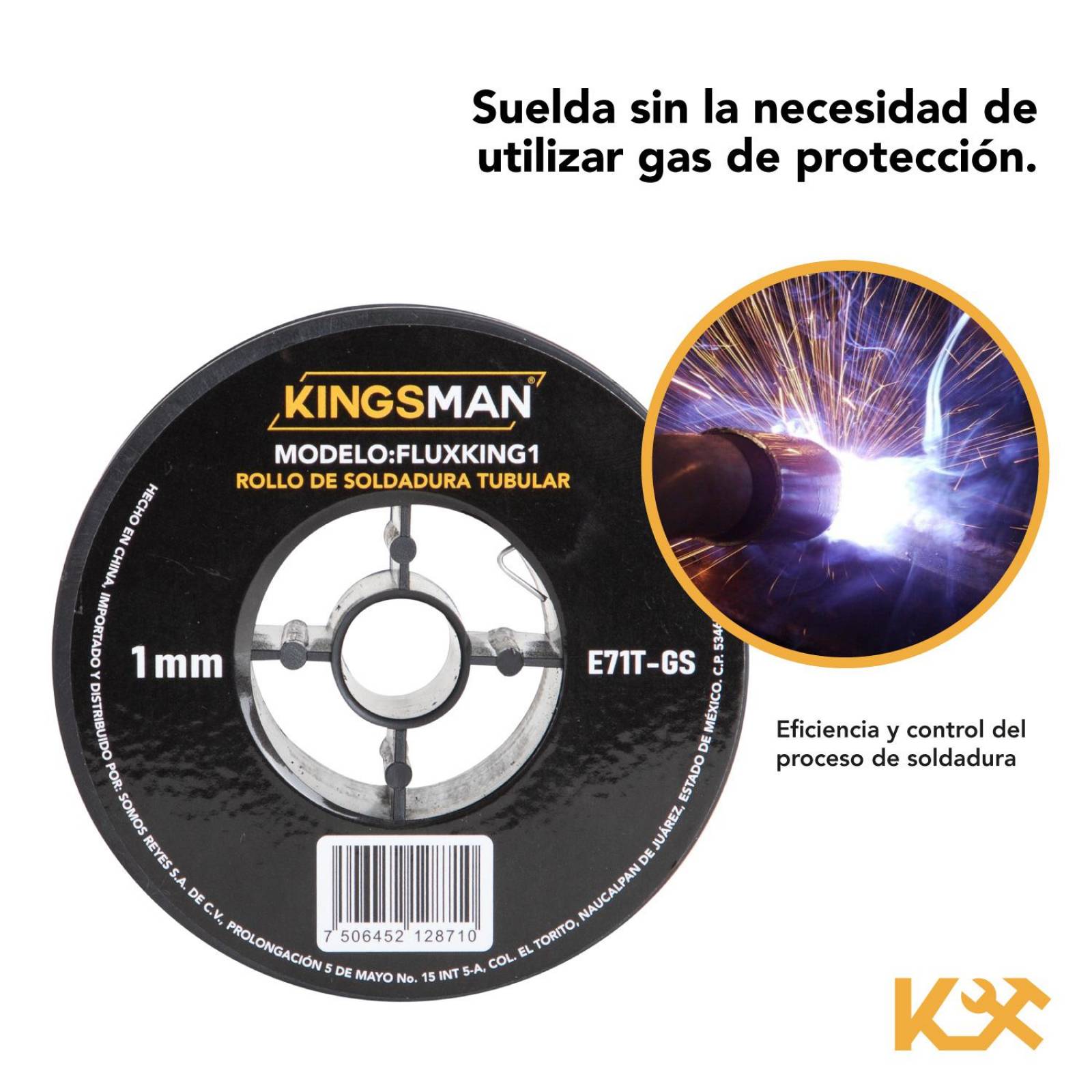 Soldadura Microalambre Para Soldar Rollo 1kg 1mm Sin Gas 
