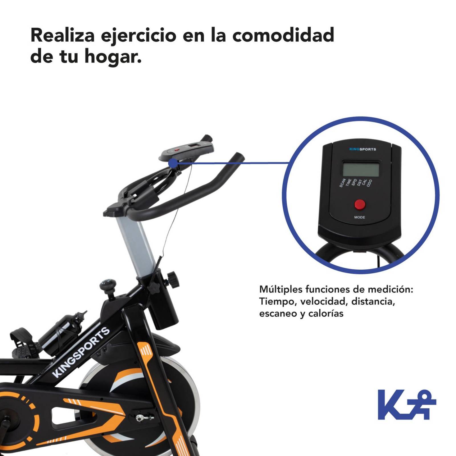Bicicleta Fija 10 kg Estática Para Spinning Cardio Fitness