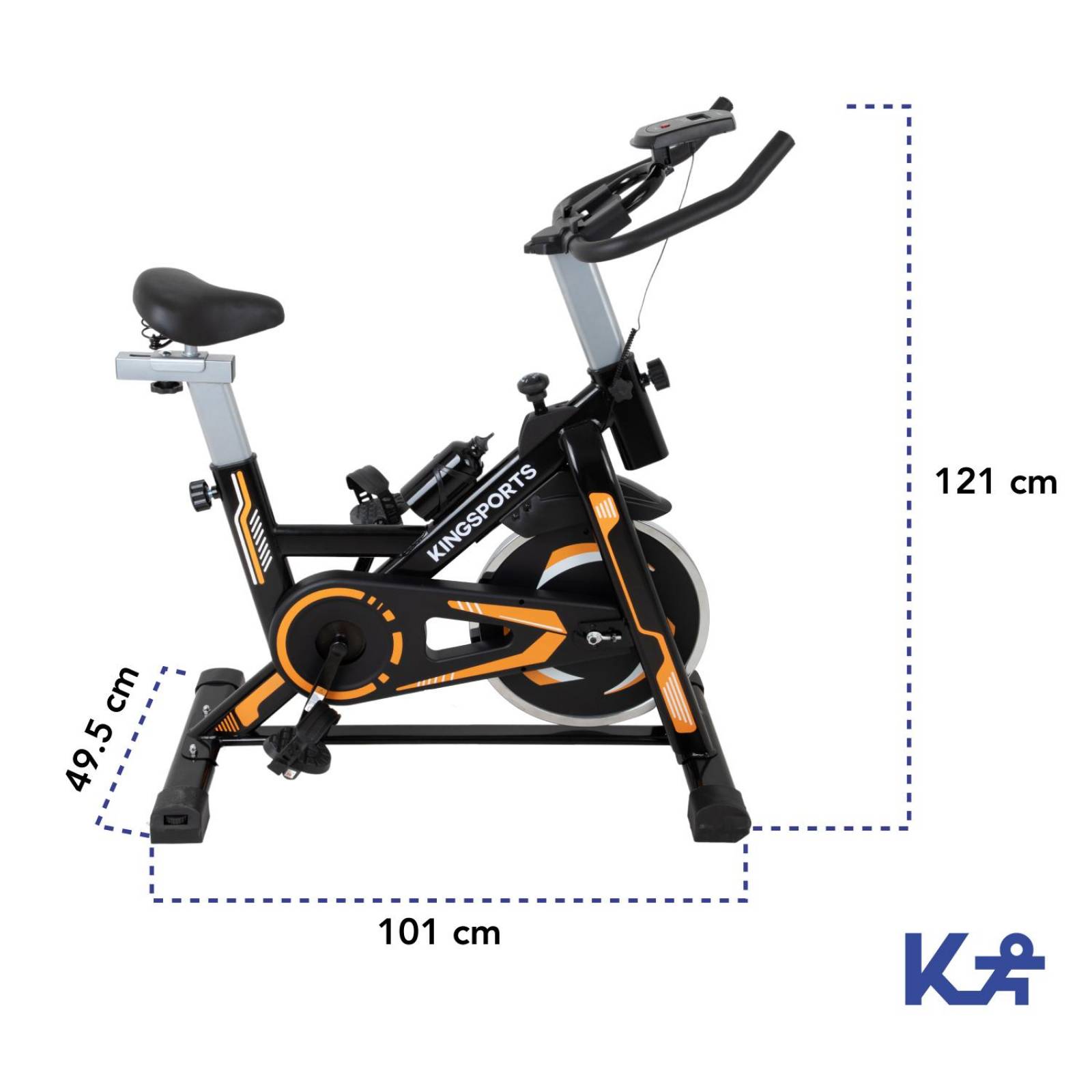 Bicicleta Fija 10 kg Estática Para Spinning Cardio Fitness