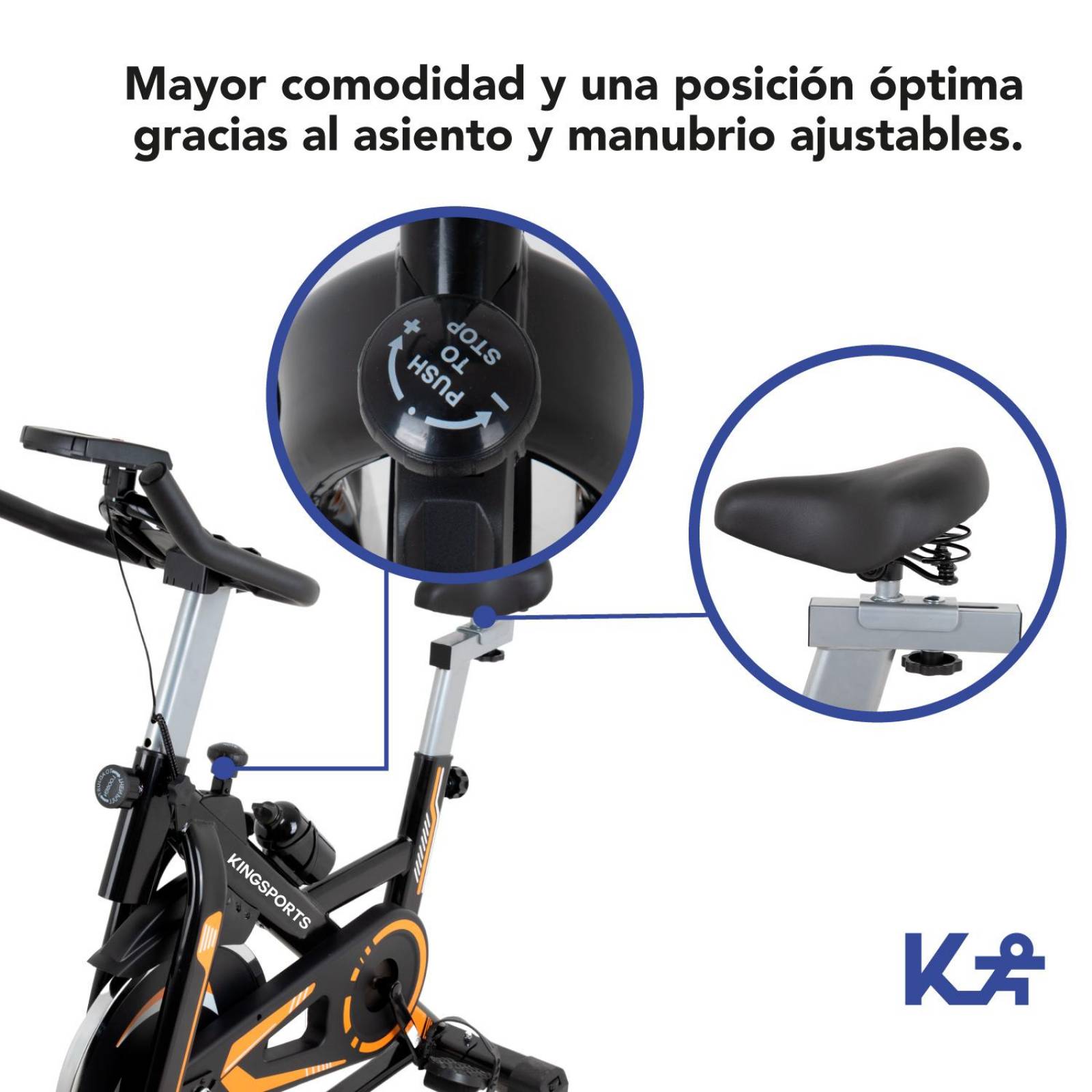Bicicleta Fija 10 kg Estática Para Spinning Cardio Fitness