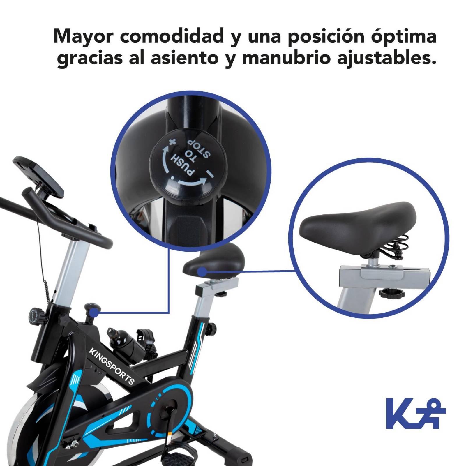 Bicicleta Fija 13 kg Estática Para Spinning Cardio Fitness 