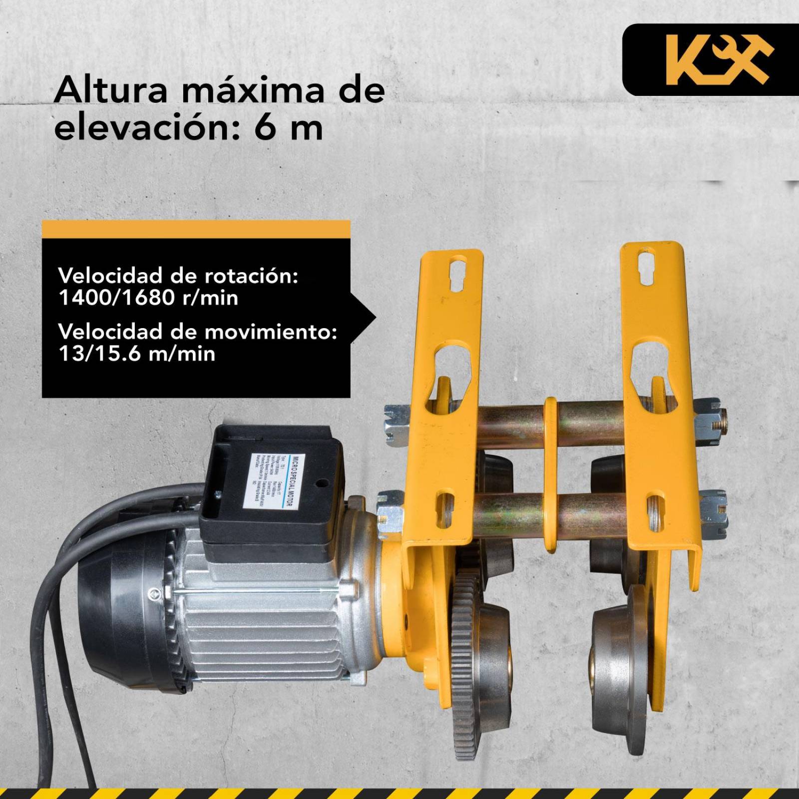 Trole Electrico Para Polipasto 1 Tonelada 110V Con Control