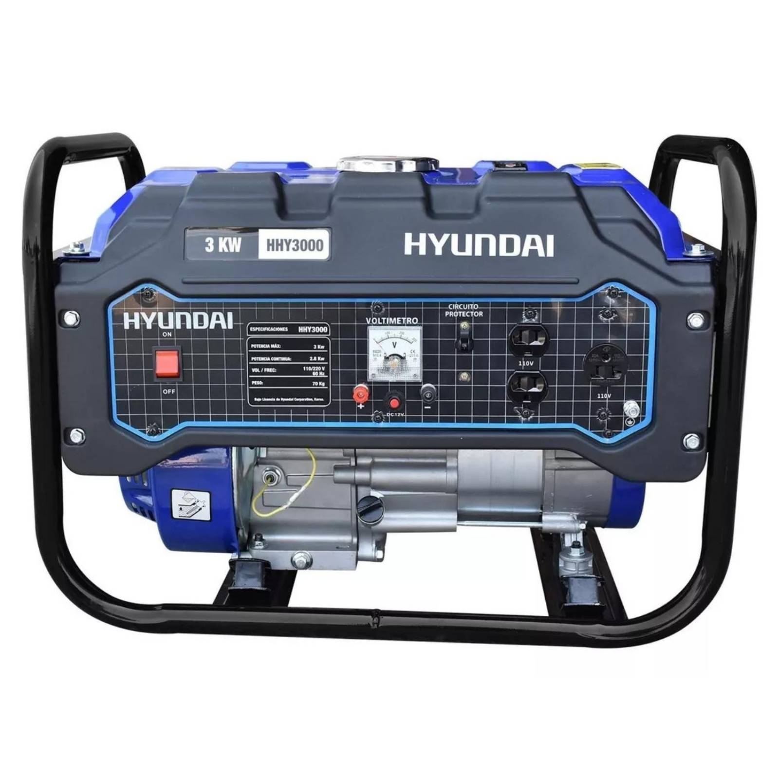 Generador Planta Luz Portatil Gasolina Hyundai + 1Lt Aceite 