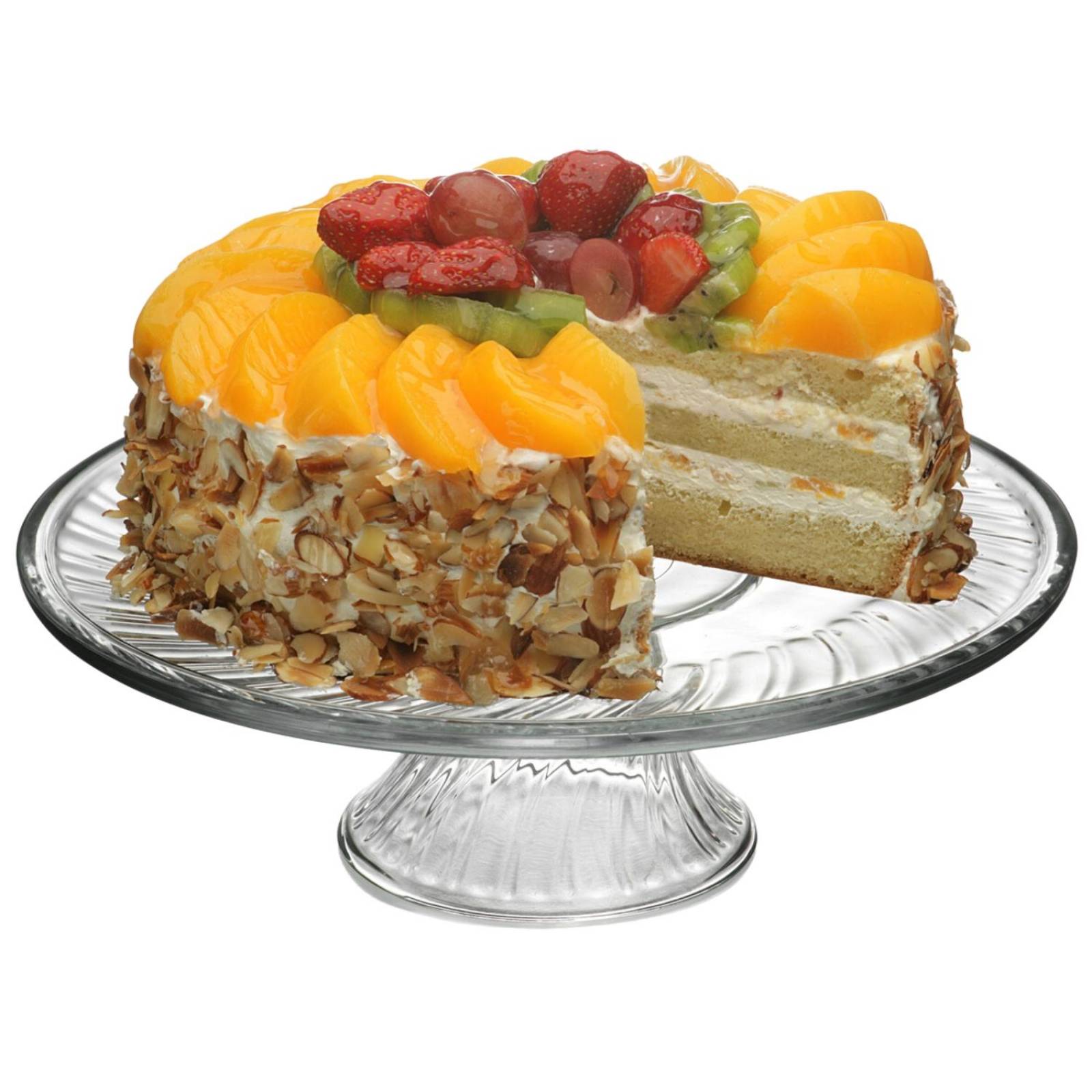 Base Para Pastel Postres Reposteria Vidrio 33cm Libbey 