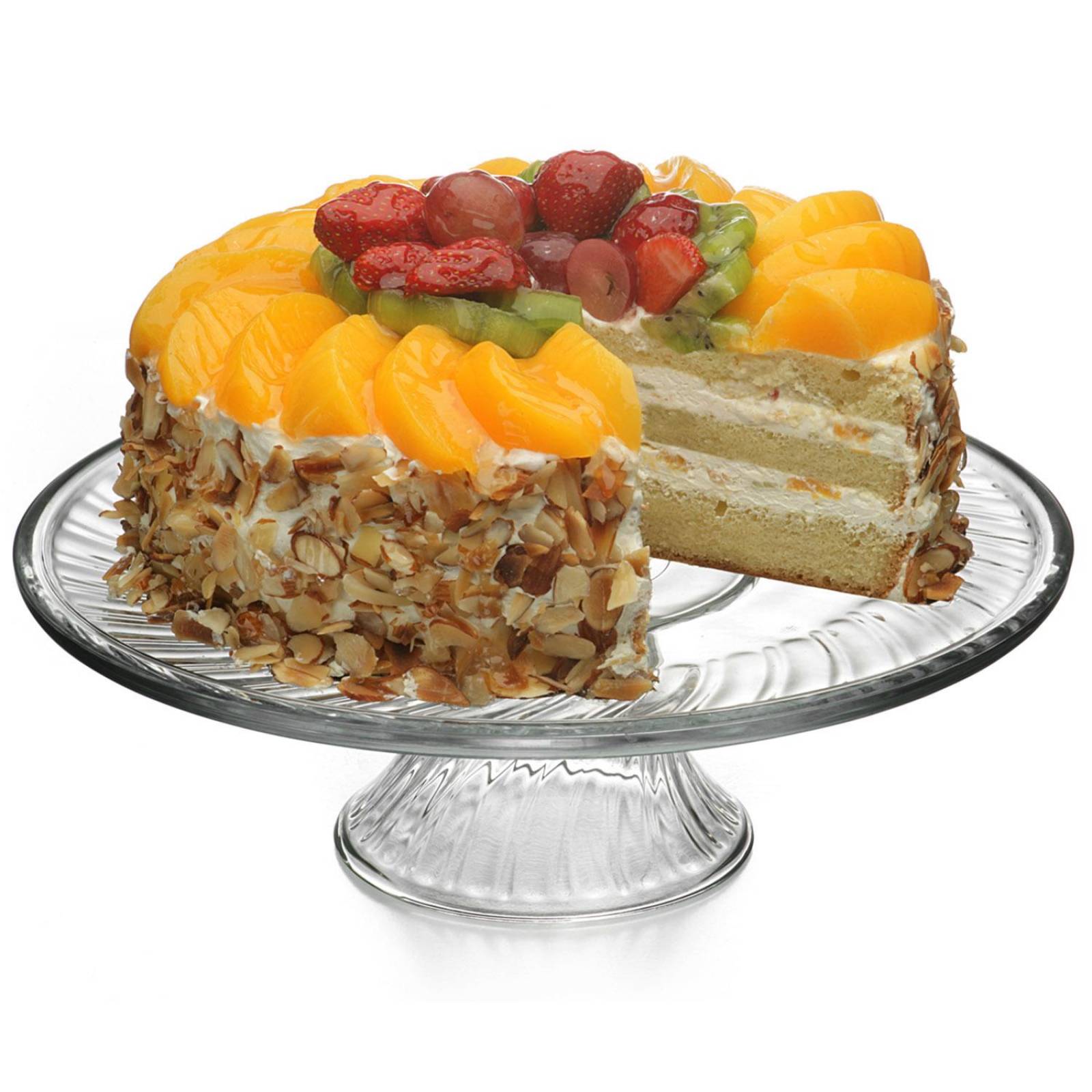 Base Para Pastel Postres Reposteria Vidrio 33cm Libbey 