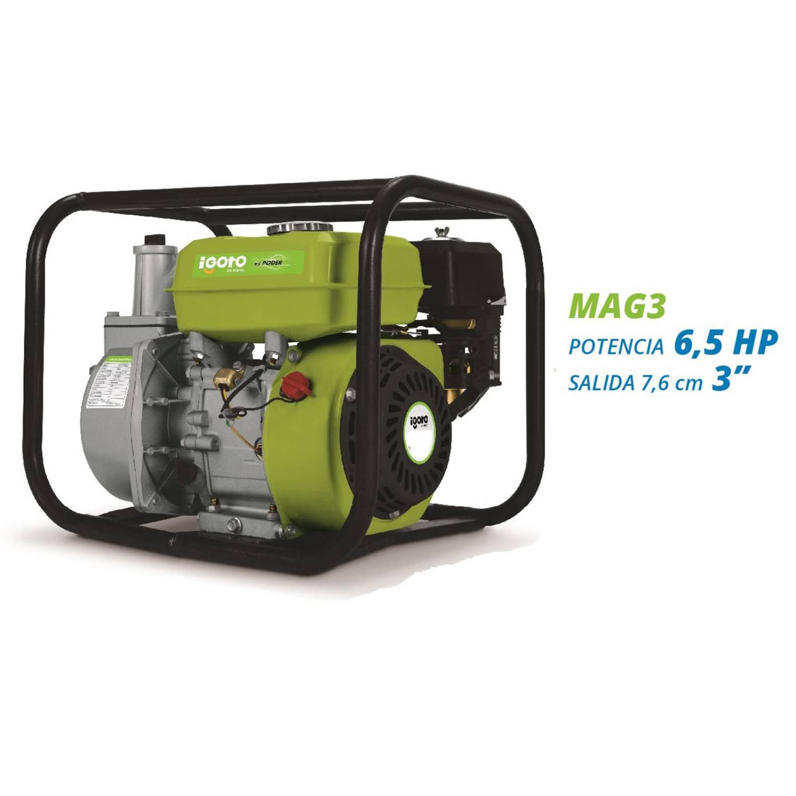 Motobomba Para Agua 6.5 Hp De Gasolina 3 Pulgadas Igoto