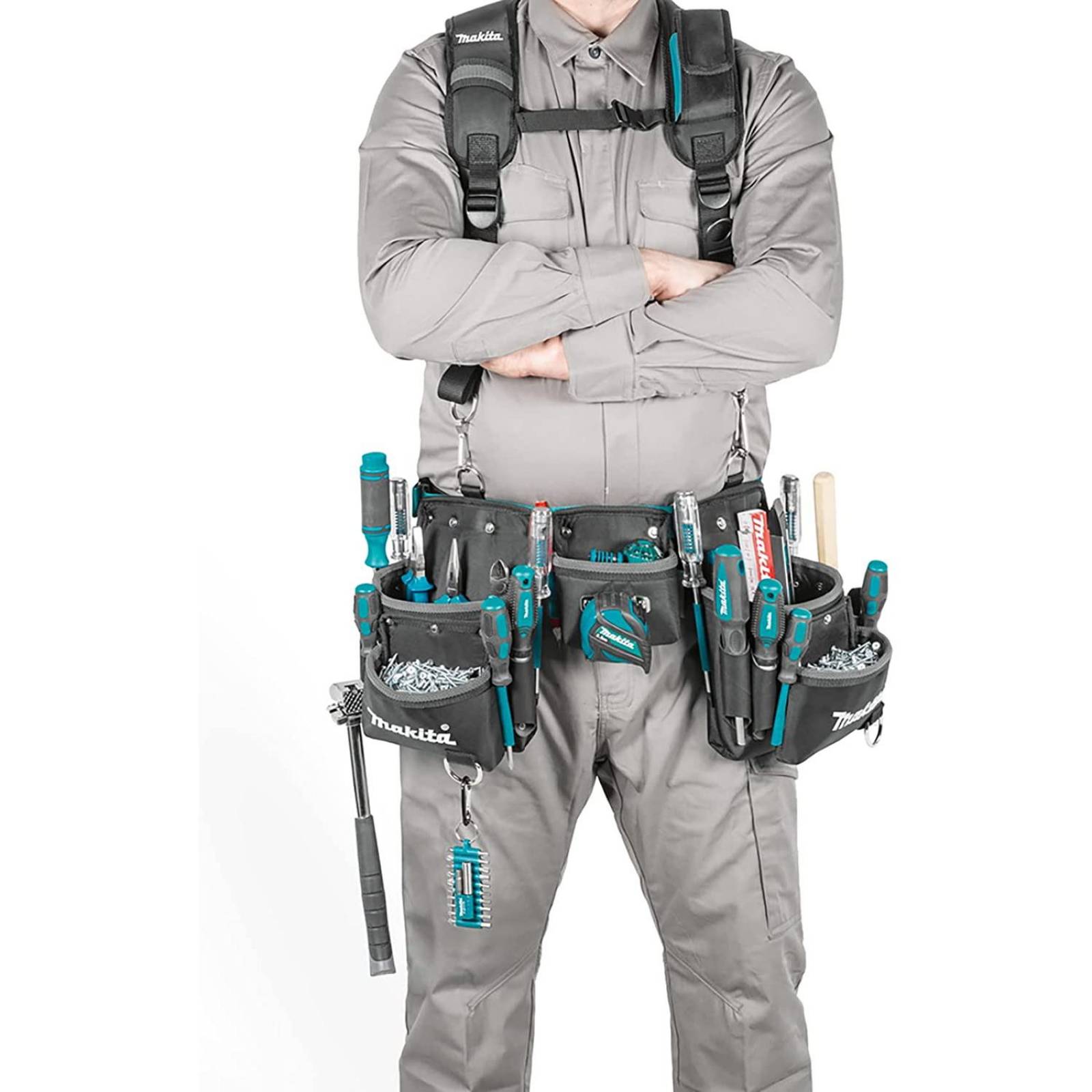 Bolsa Porta Herramientas Cinturon 3 Compartimientos Makita 