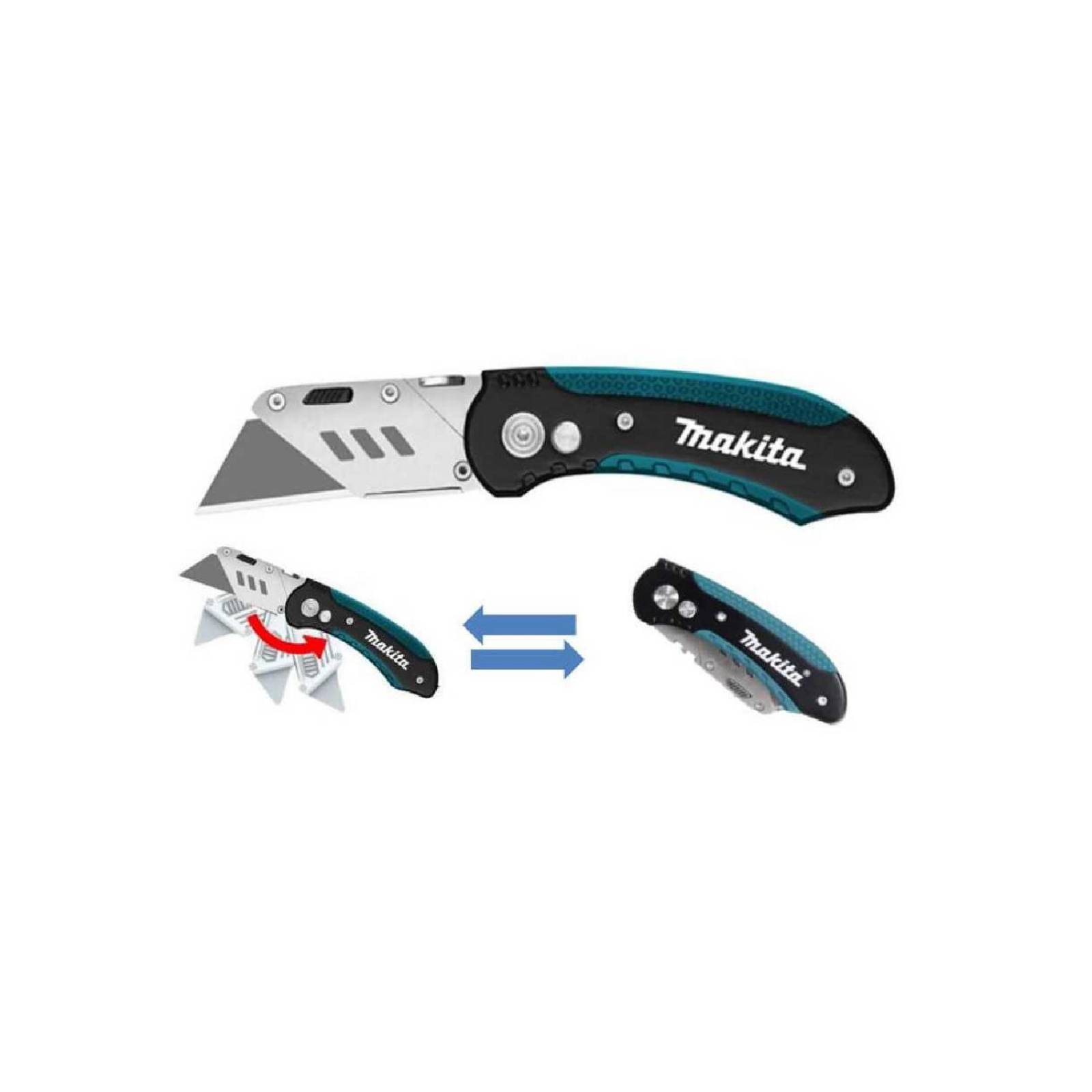 Navaja Retractil Cutter Set Con 12 Piezas Aluminio Makita 
