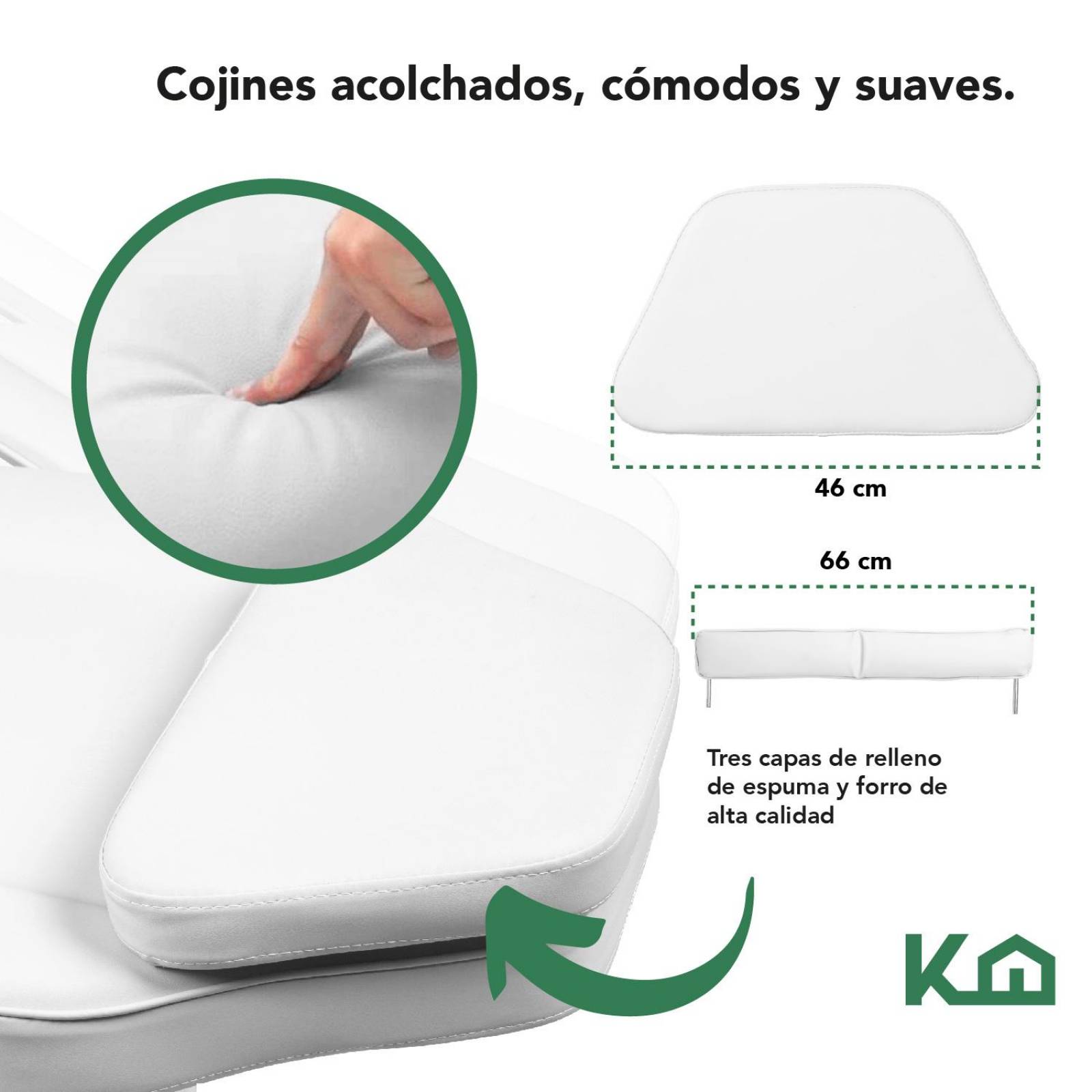 Cama Masaje Silla para Faciales Reclinable Spa Profesional Blanco