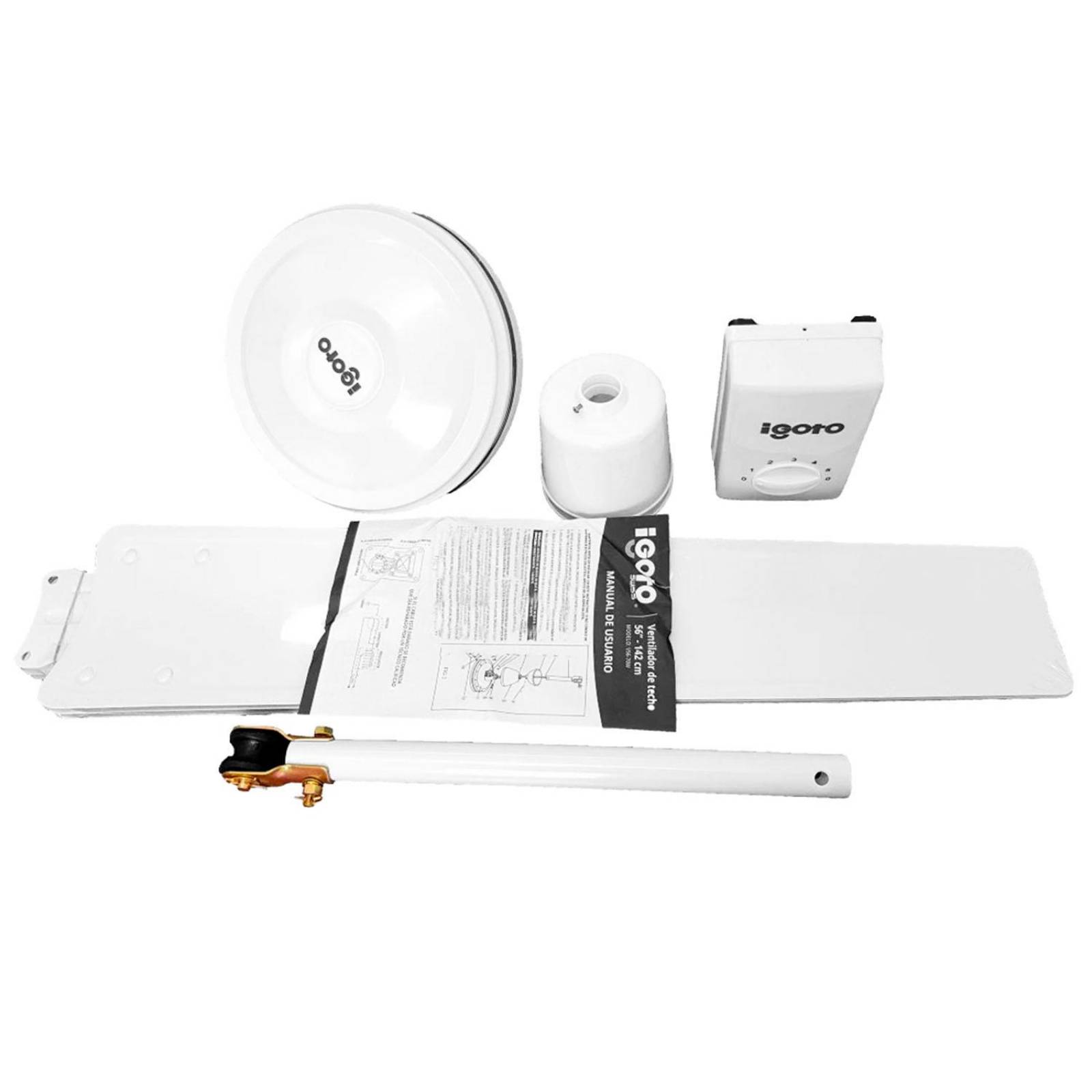 Ventilador Techo 3 Aspas Control 5 Velocidades 142cm 3 Pzas 