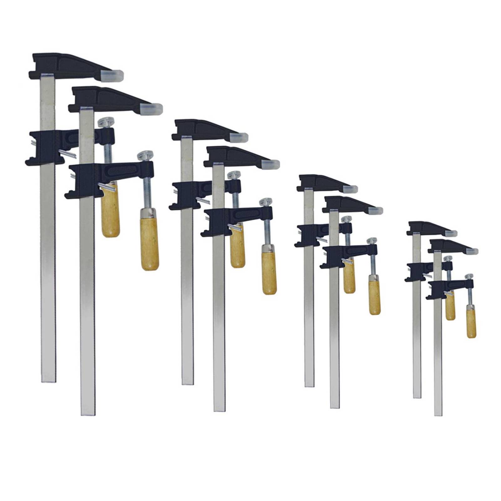 Juego De 8 Prensas Sargento Para Madera Varias Medidas 