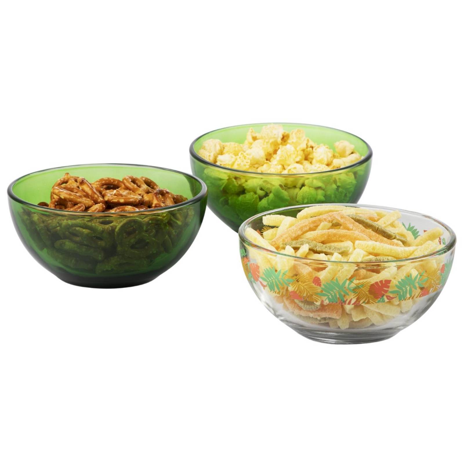 Tazones De Vidrio Libbey 760ml De Vidrio Decorado 3 Piezas 