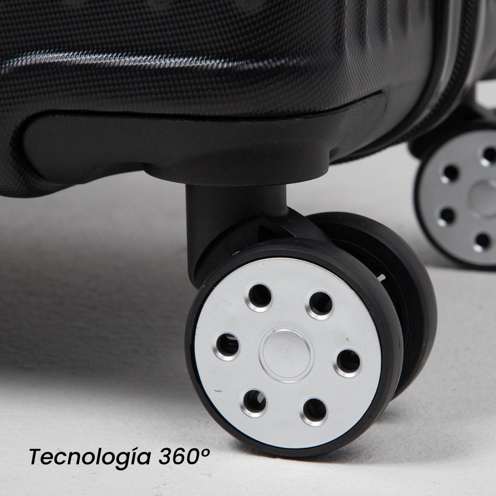 Juego 3 Maletas De Viaje Rigidas Ruedas 360 Bolsas De Viaje Negro 1