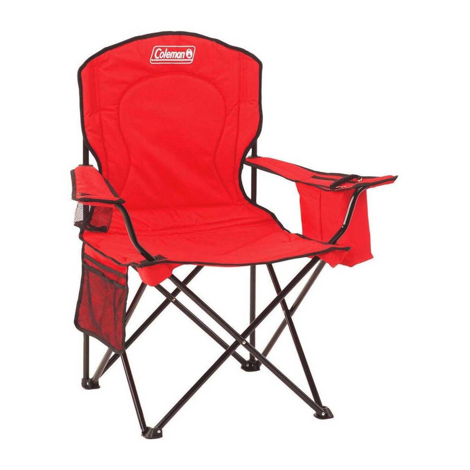 Silla Plegable Extra Grande Con Hielera Roja 2 Piezas Coleman 