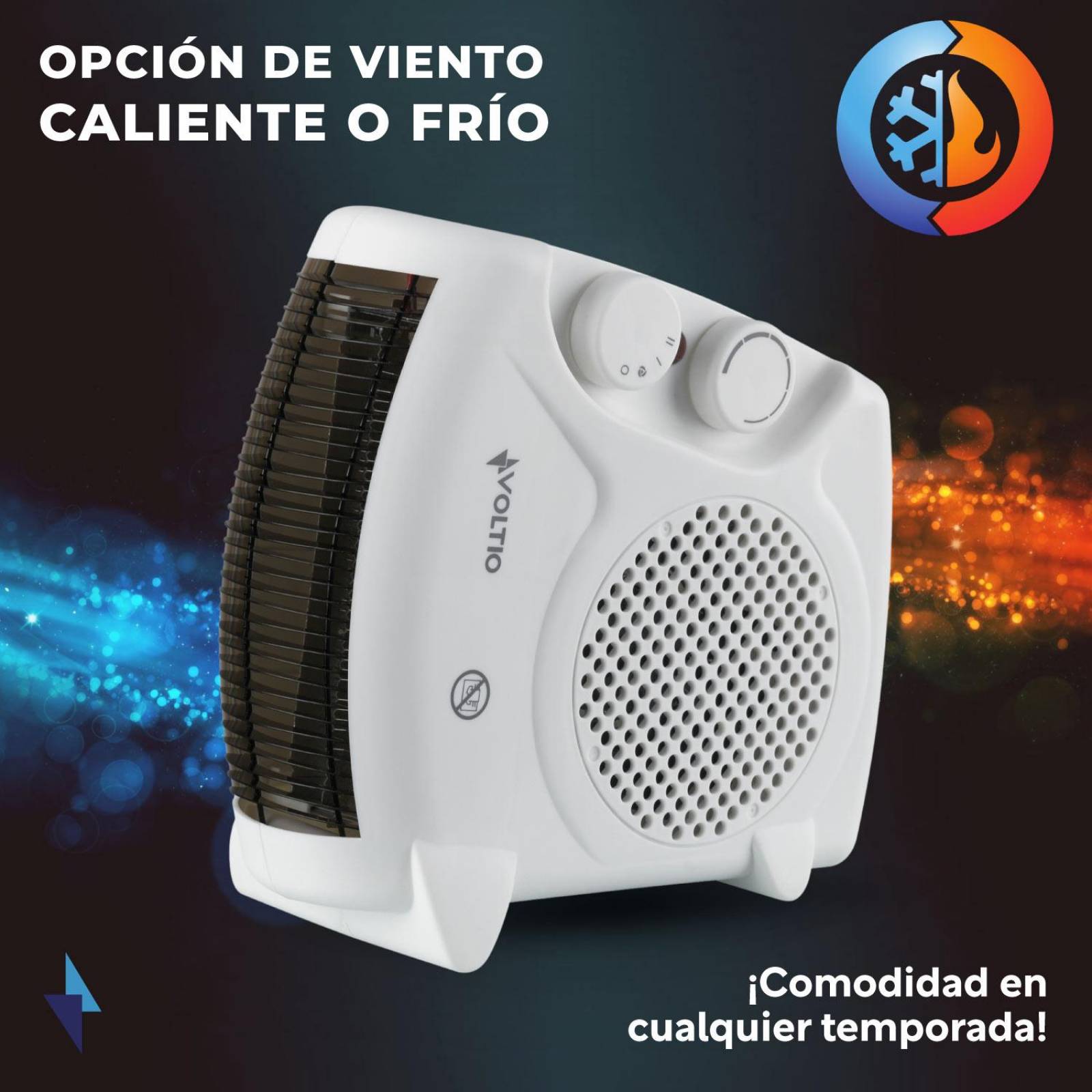 Calefactor Portatil Calentador Electrico Ventilador 1500W 