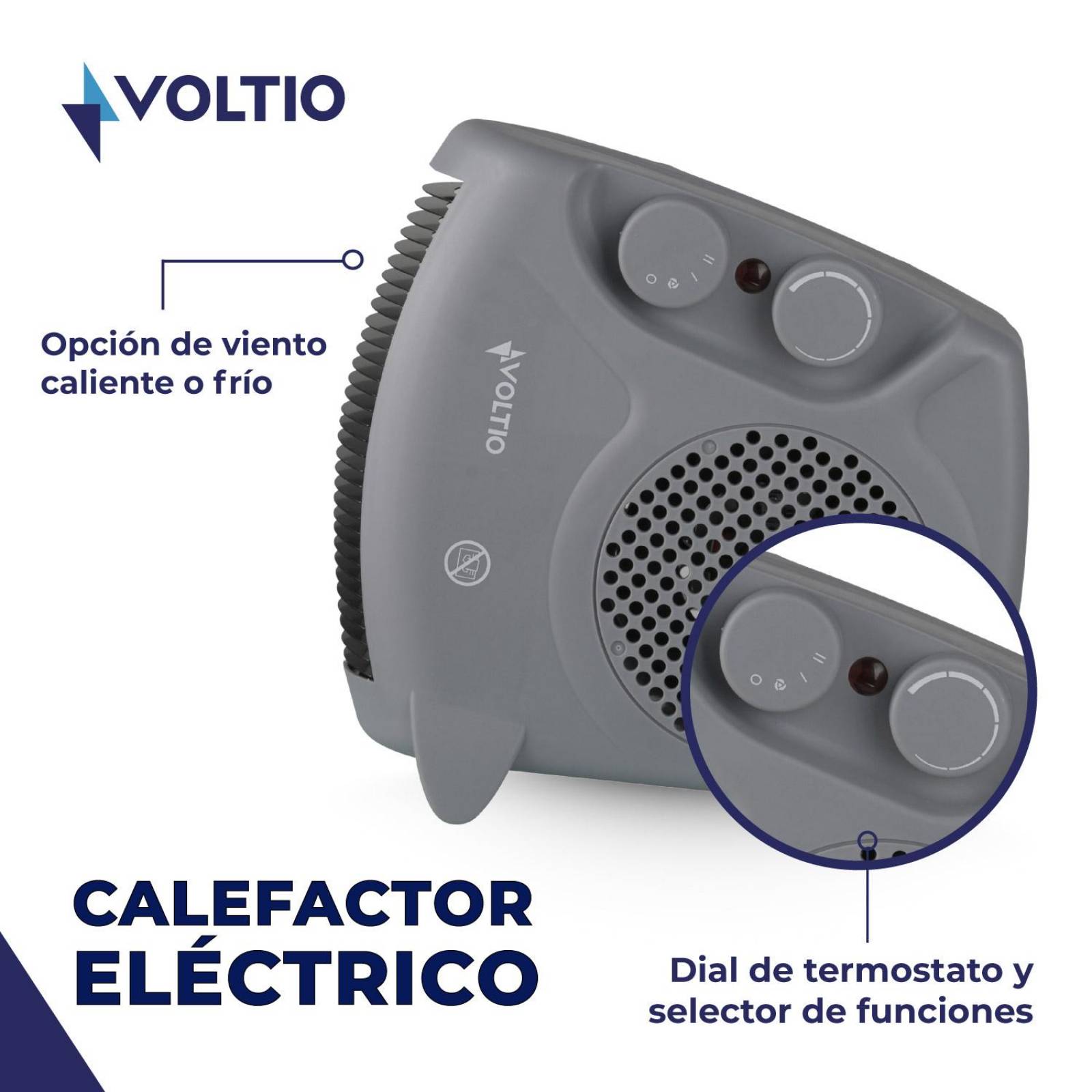 Calefactor Ventilador Calentador Electrico 1500W Portatil 