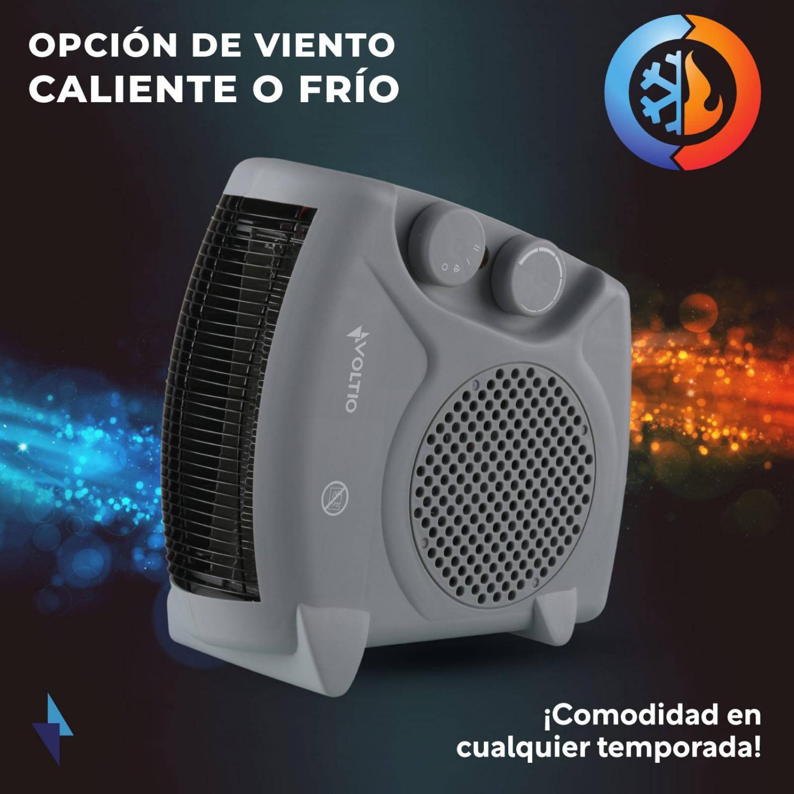 Calefactor Ventilador Calentador Electrico 1500W Portatil 