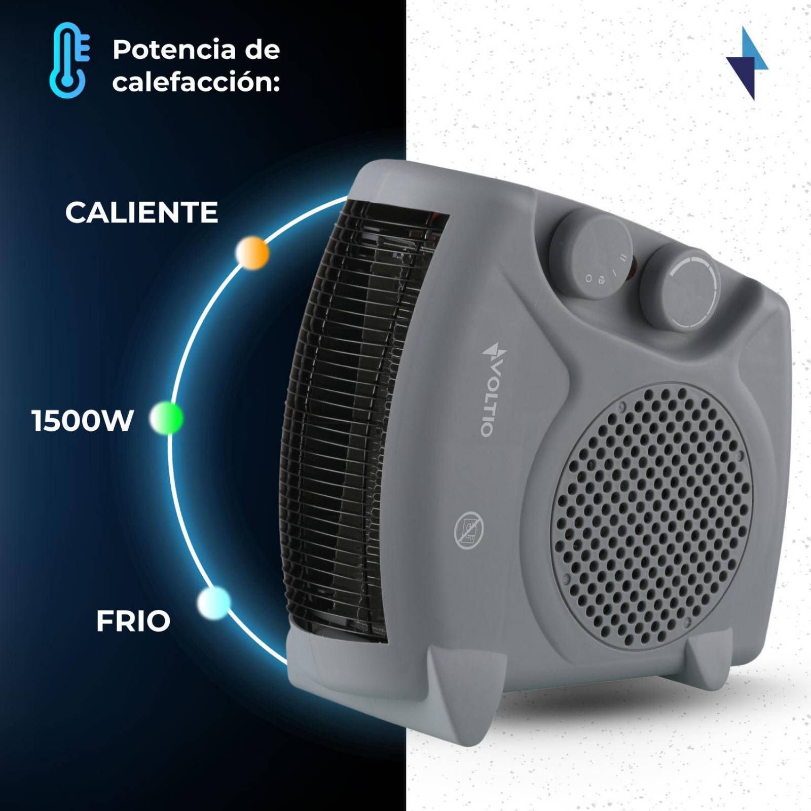 Calefactor Ventilador Calentador Electrico 1500W Portatil 